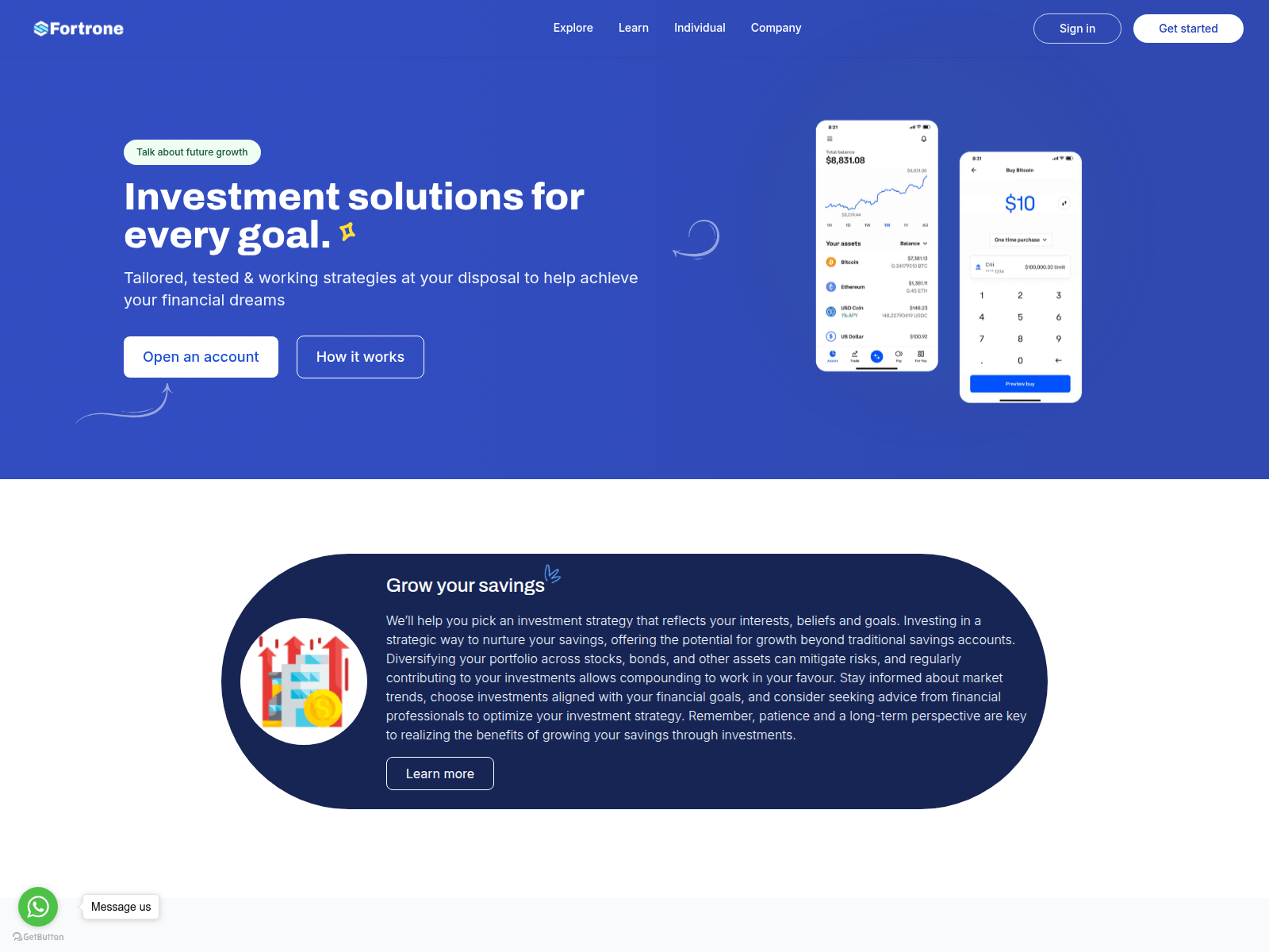 Screenshot of fortrone.com
