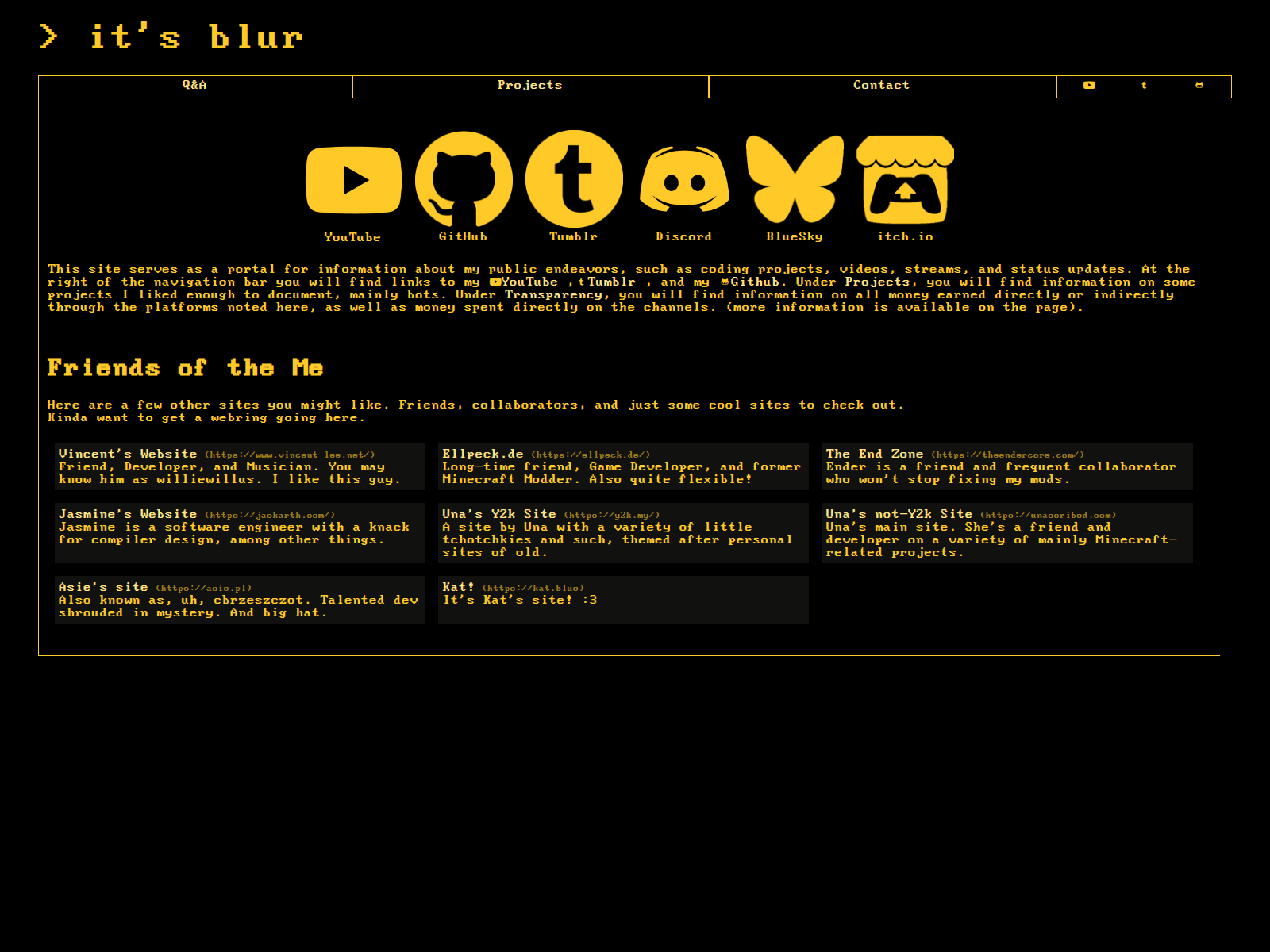Screenshot of blur.gay