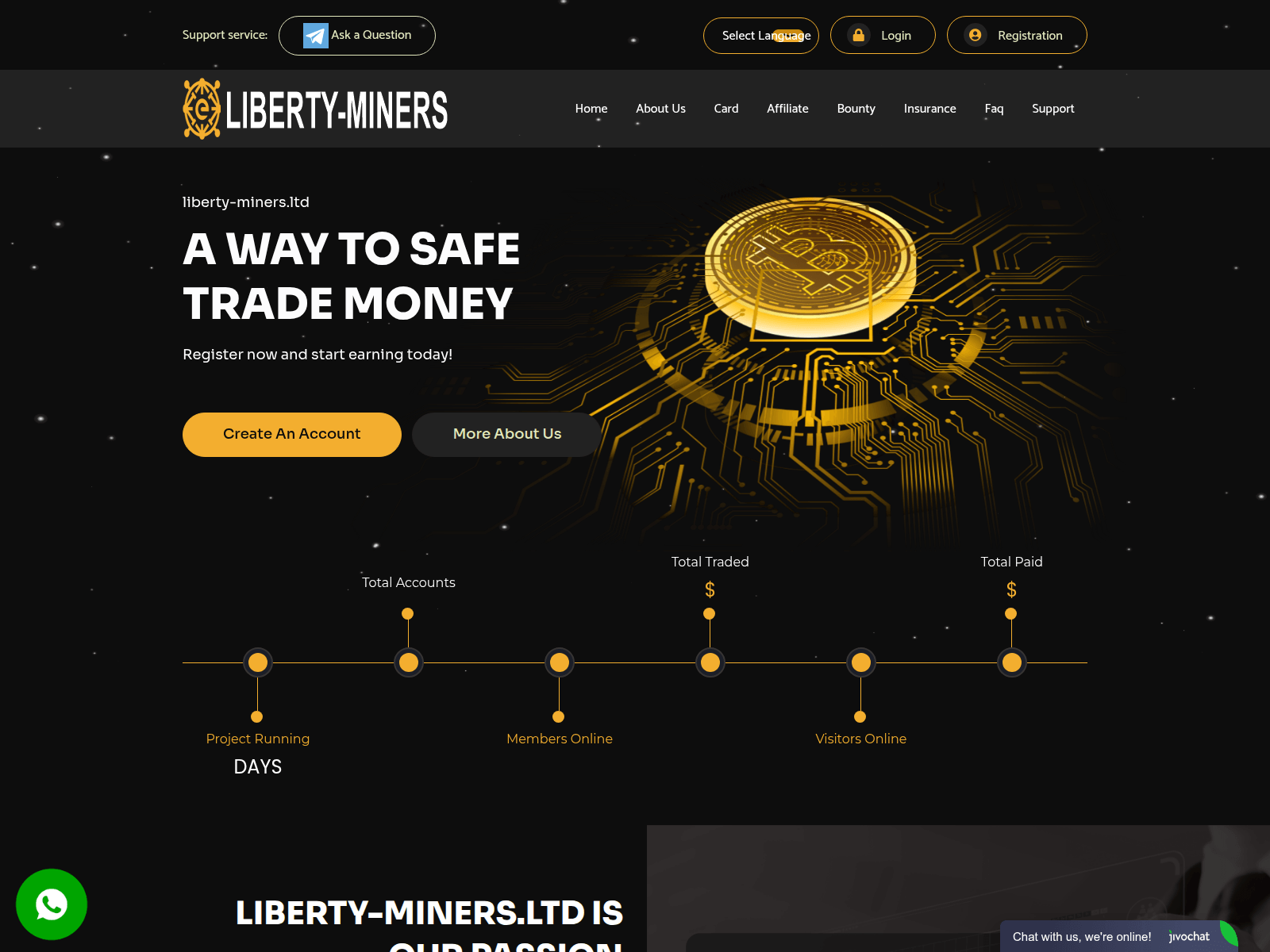 Screenshot of liberty-miners.ltd