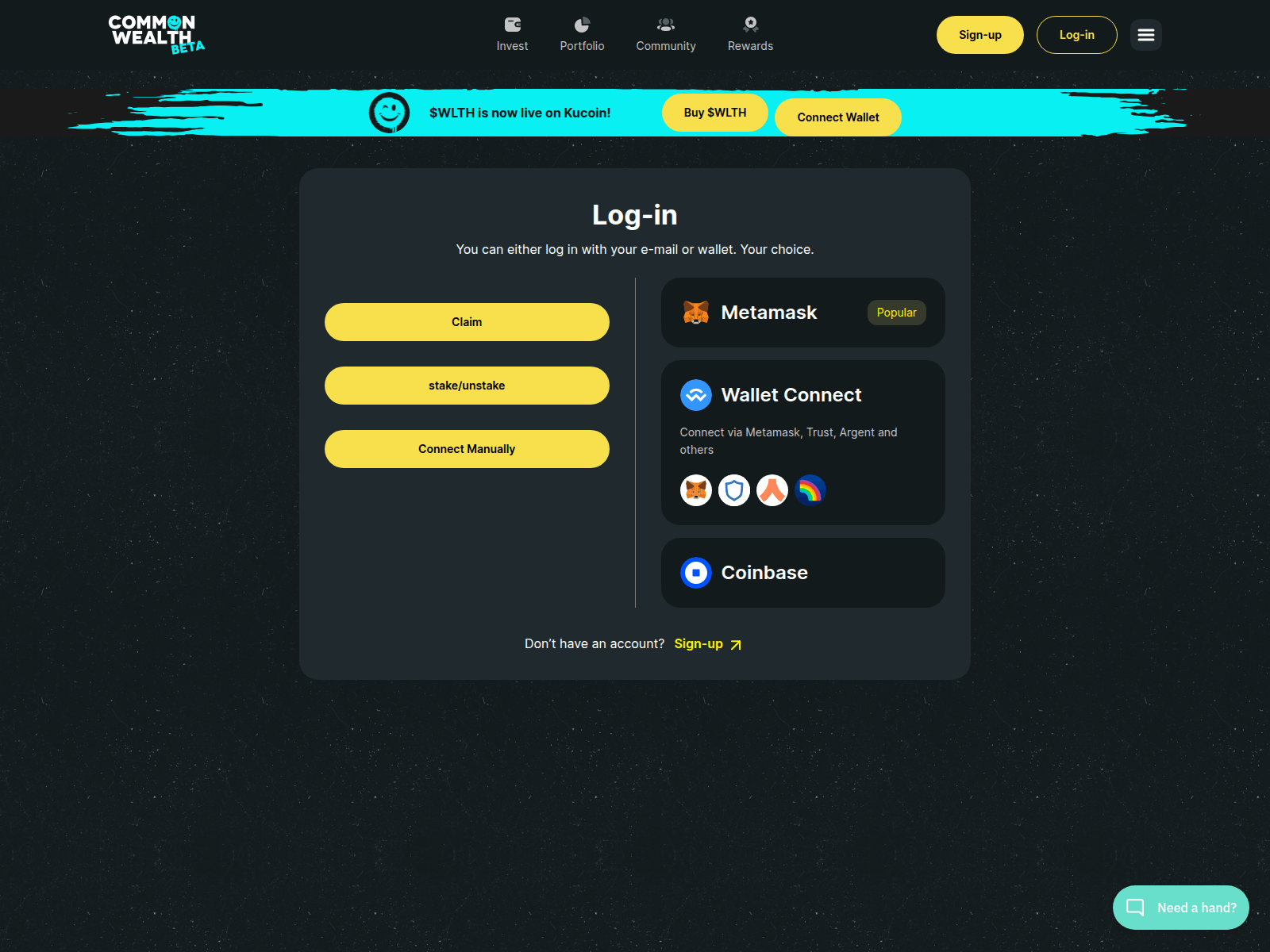 Screenshot of joincommonwealth.net