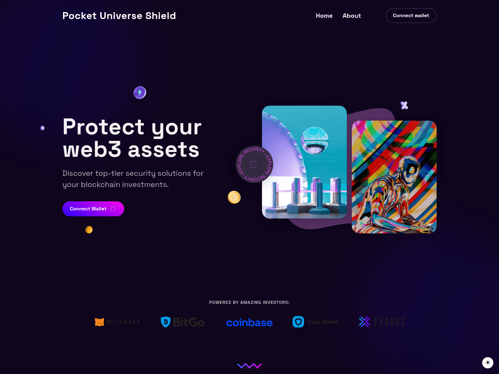Screenshot of www.pocketuniverseshield.com