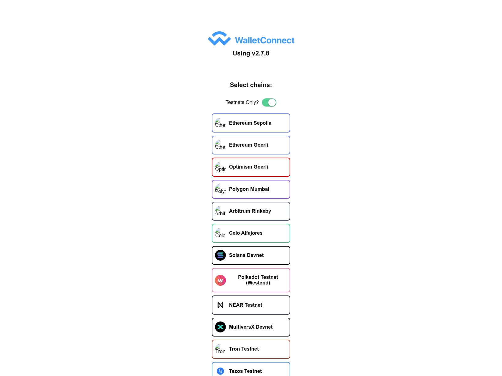 Screenshot of walletconnect.blanq.app