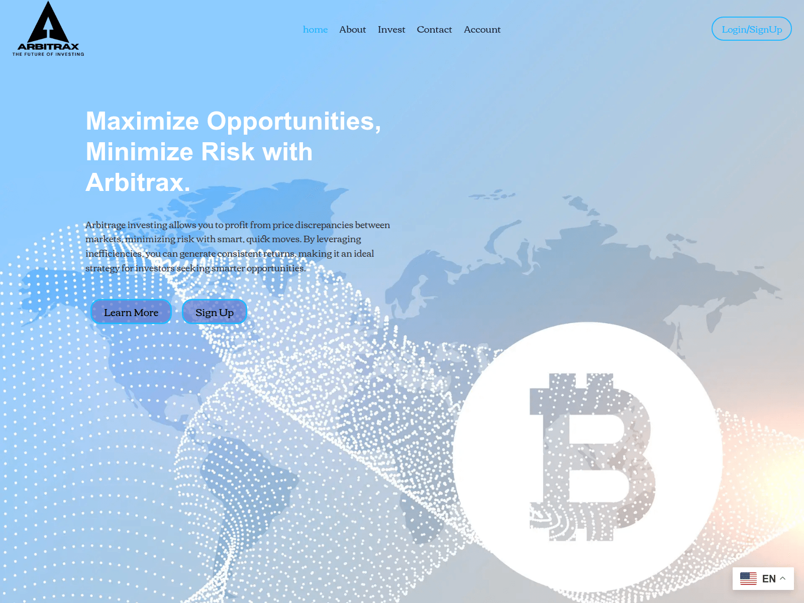 Screenshot of arbitrax.io