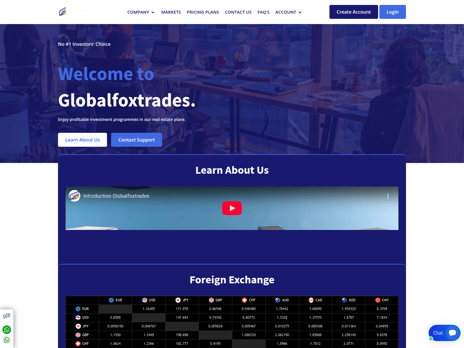 Screenshot of globalfoxtrades.com