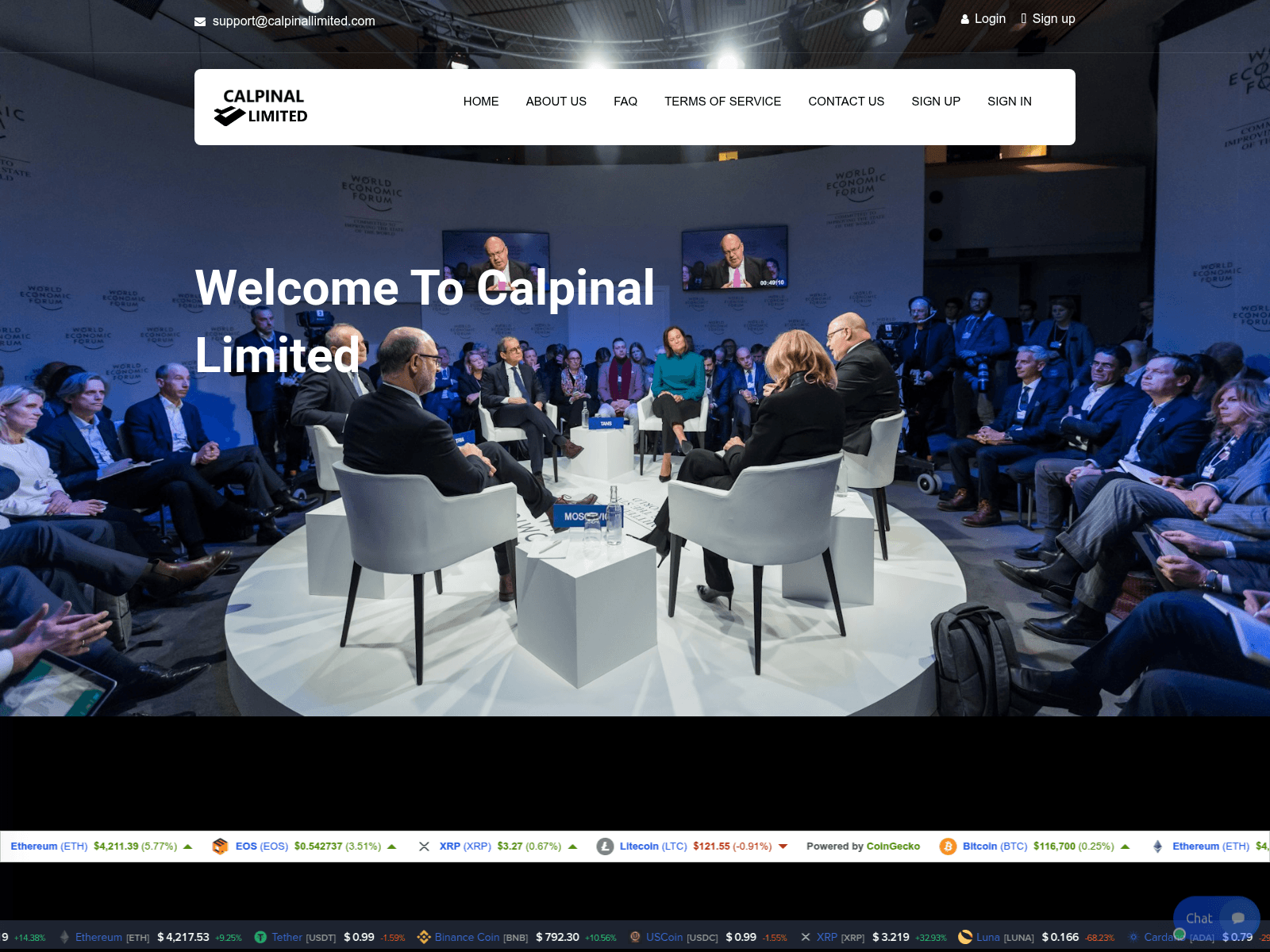 Screenshot of calpinallimited.com