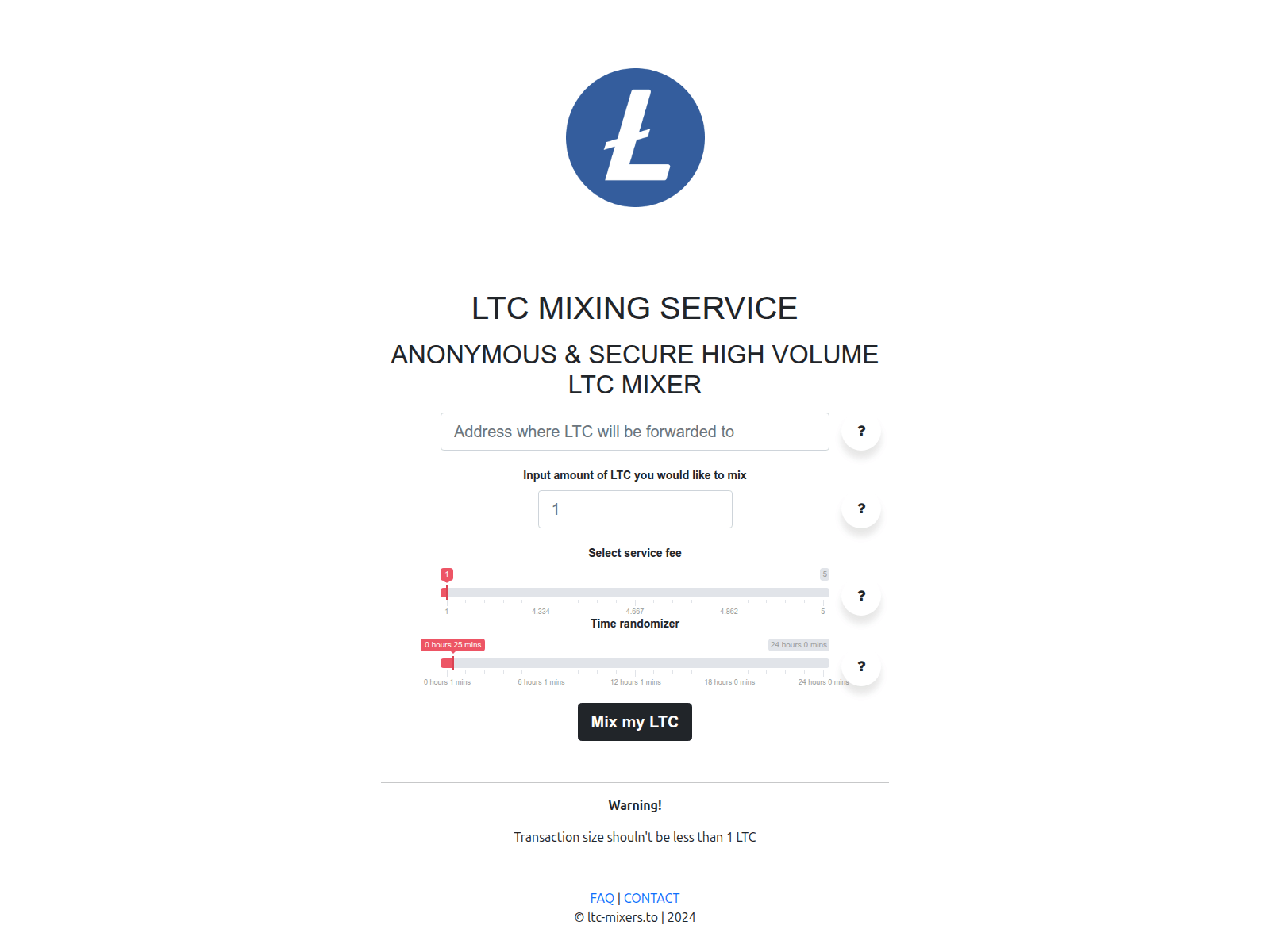 Screenshot of ltc-mixers.to