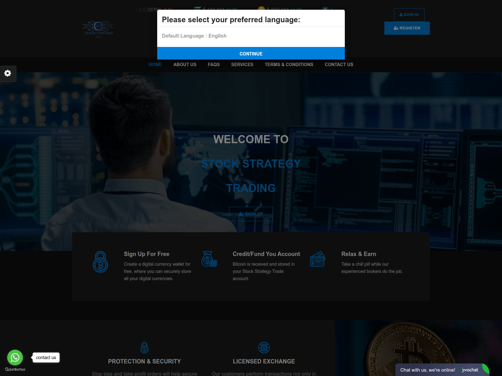 Screenshot of stockstrategytrade.com