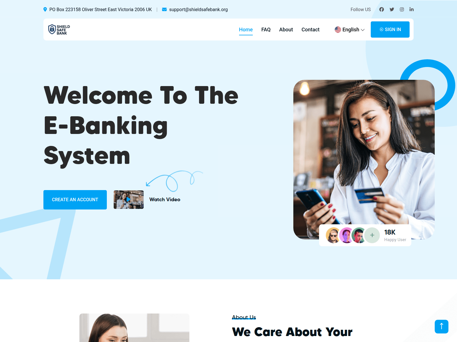 Screenshot of shieldsafebank.org