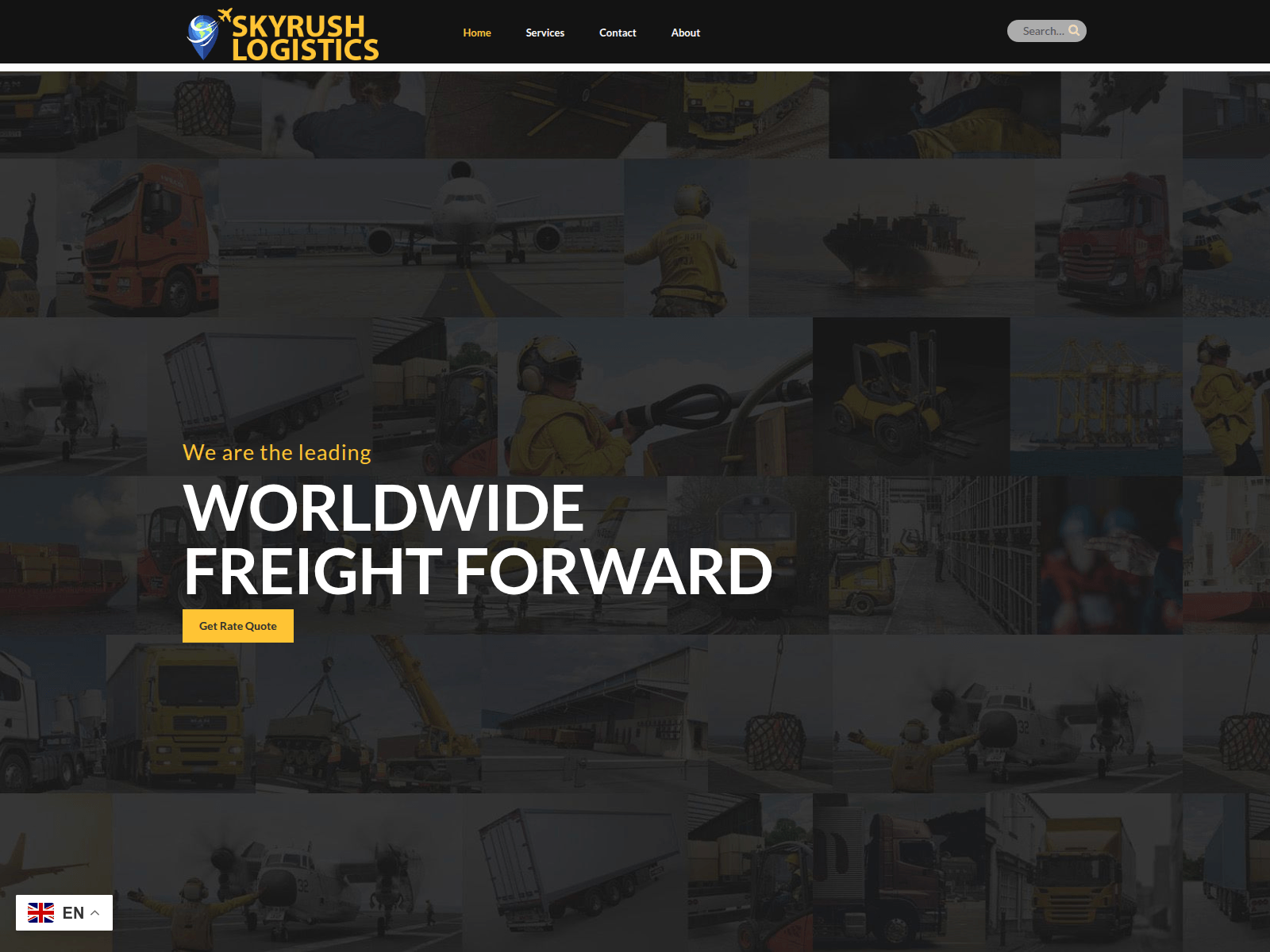 Screenshot of skyrushlogistics.com