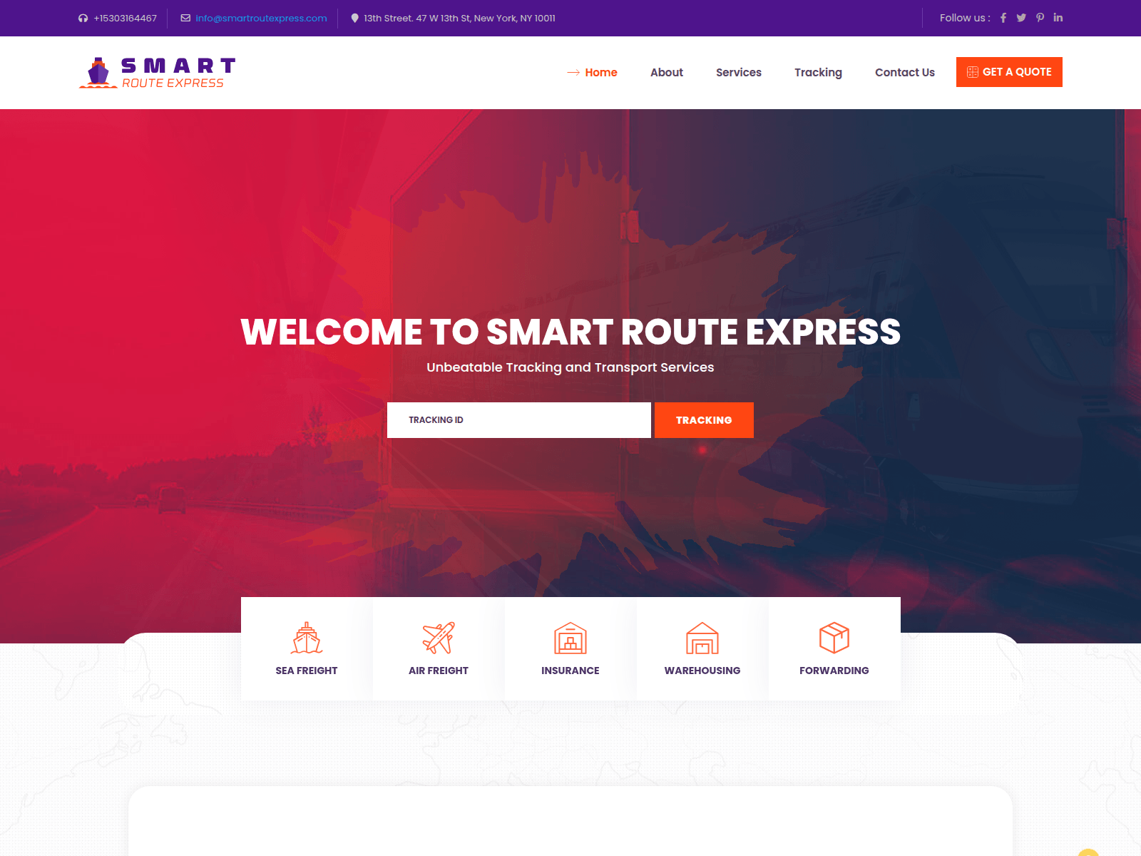 Screenshot of smartroutexpress.com