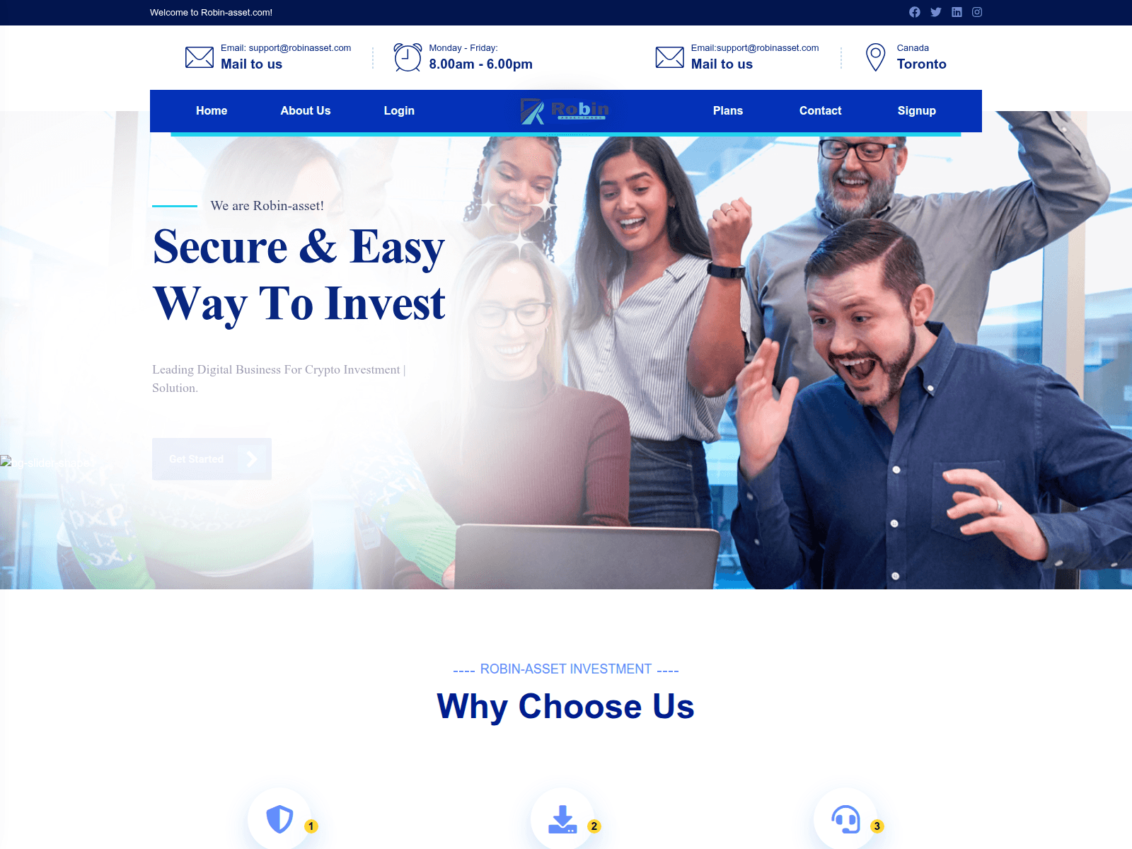 Screenshot of robinasset.com