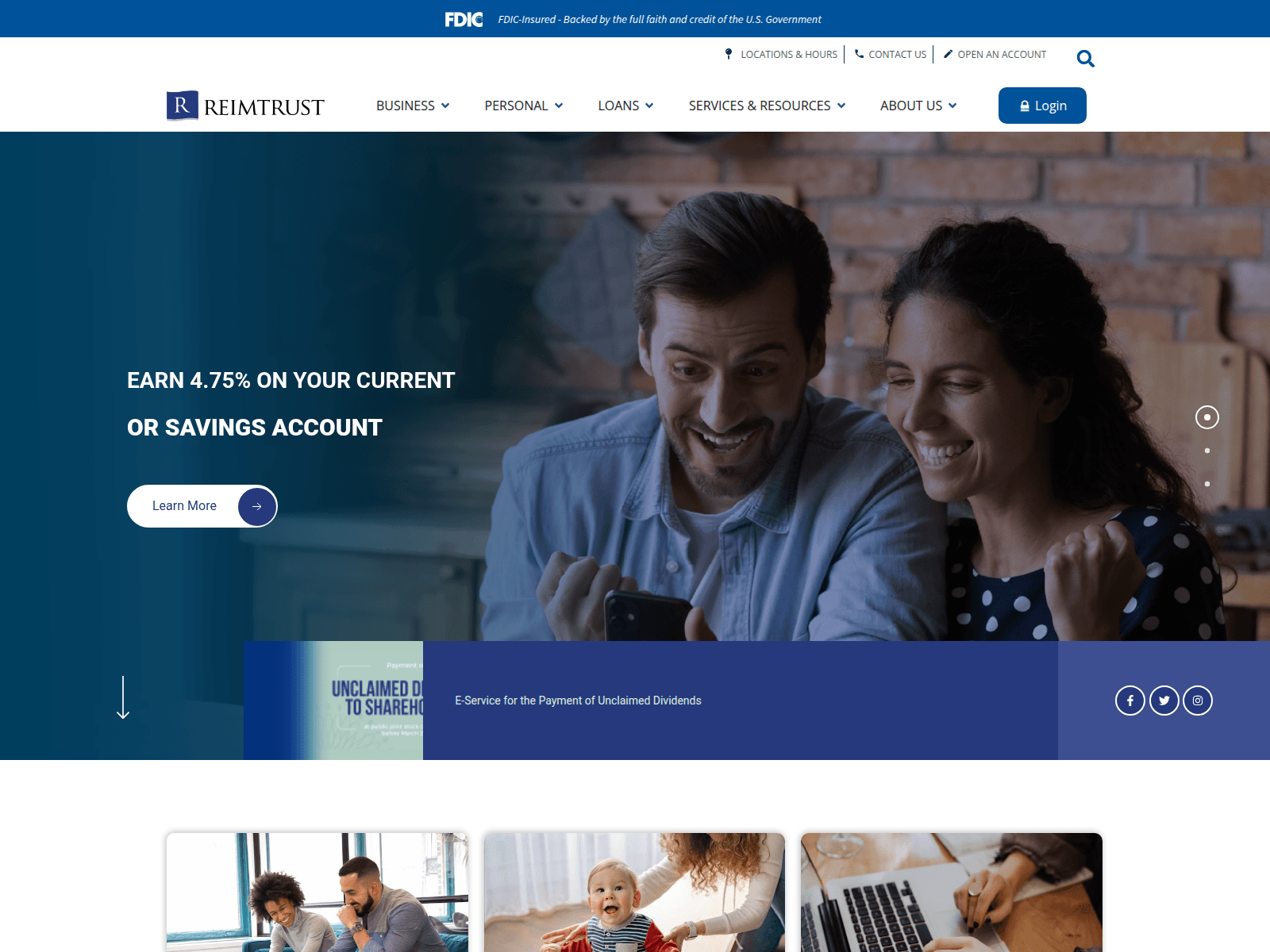 Screenshot of reimtrust.com