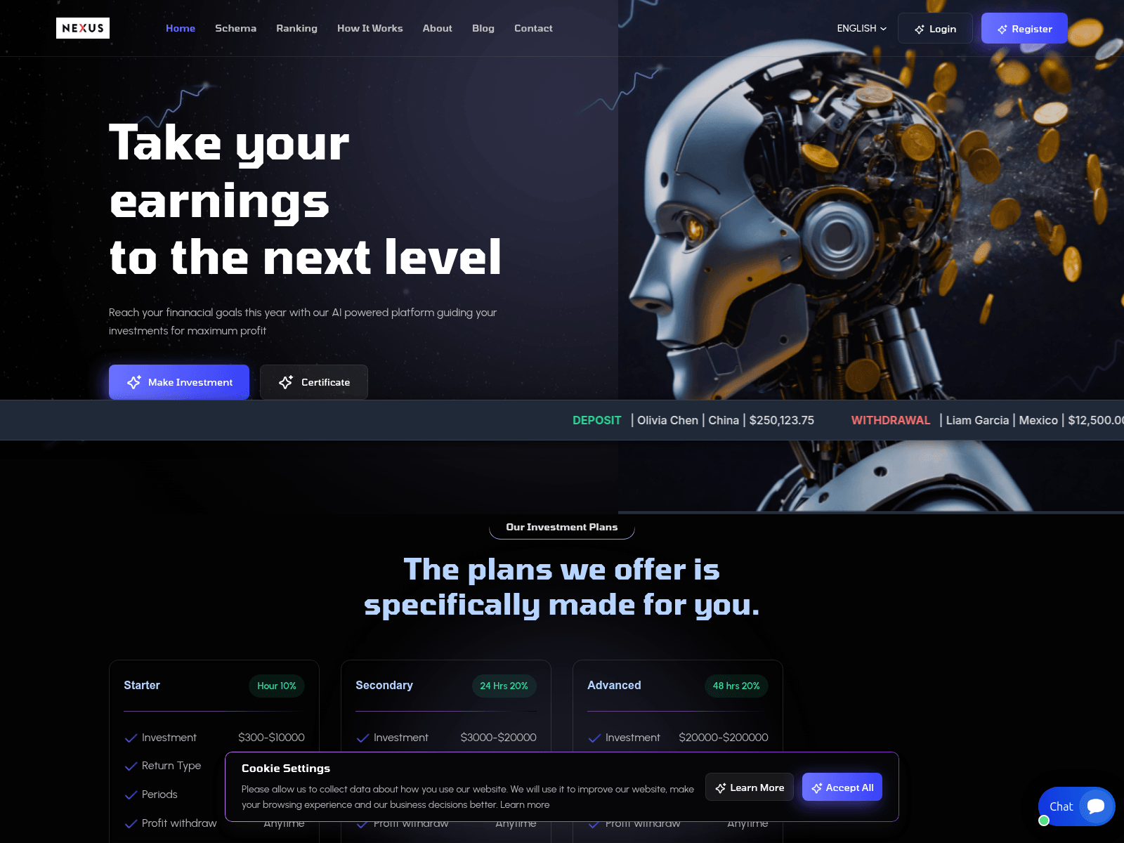 Screenshot of quantnexus.raindropss.xyz