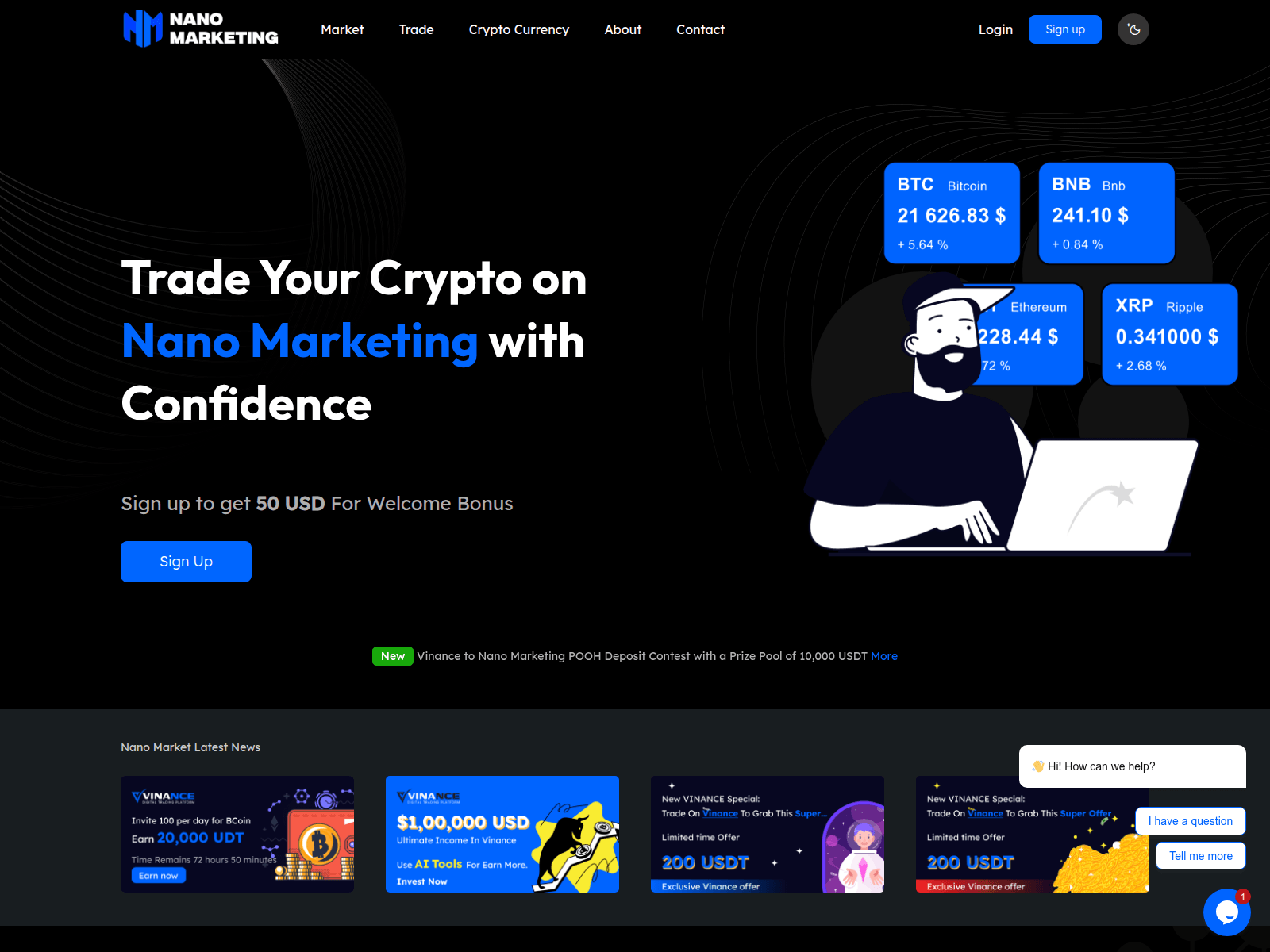 Screenshot of nanomarketingandreserve.com