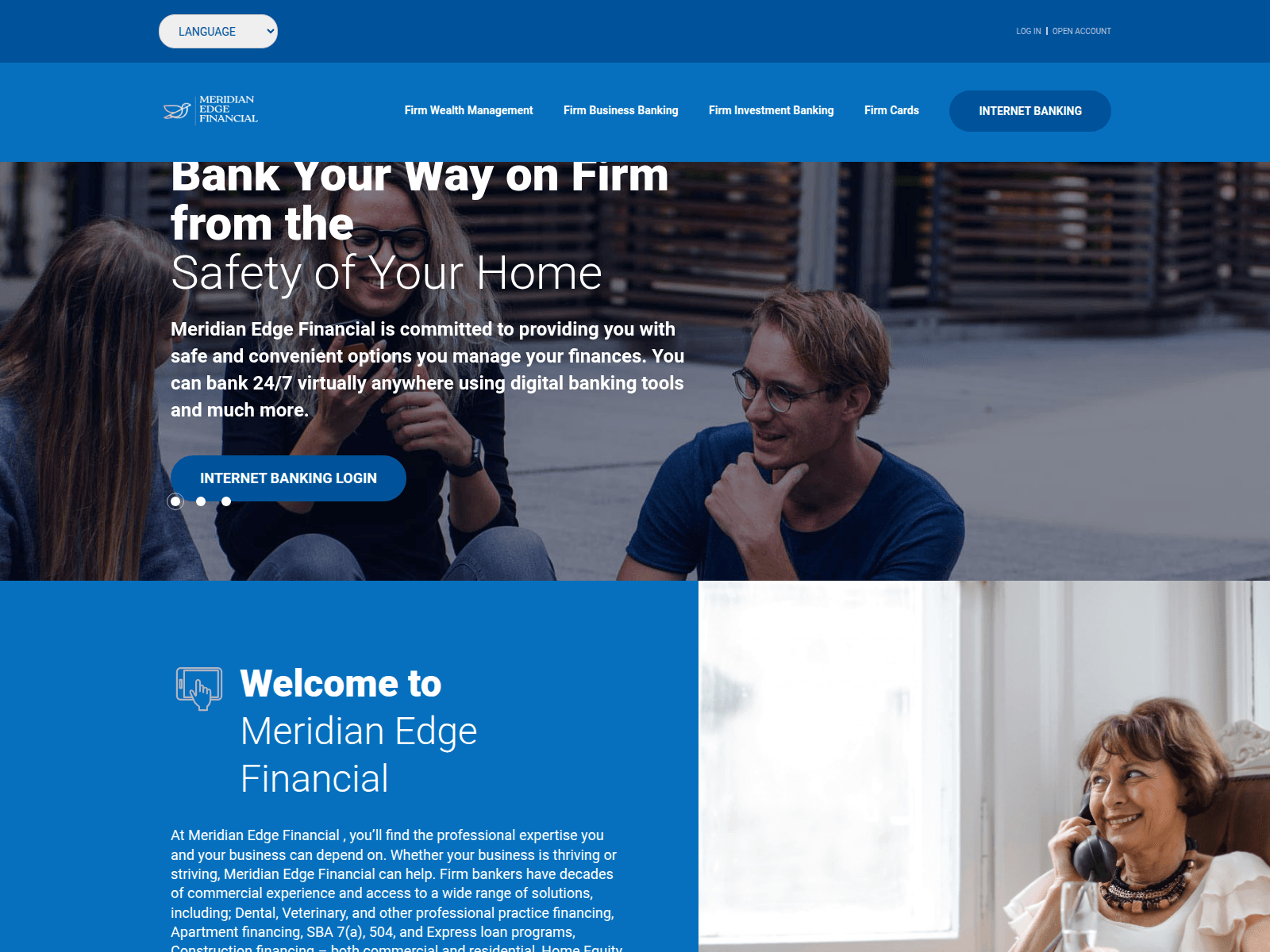 Screenshot of meridianedgefinance.com