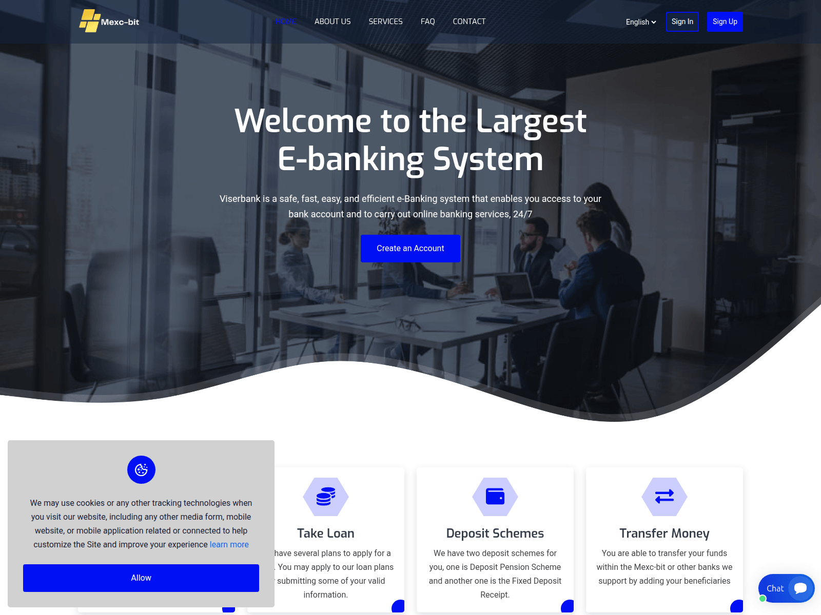 Screenshot of mexc-bit.com.bitwavescapital.com