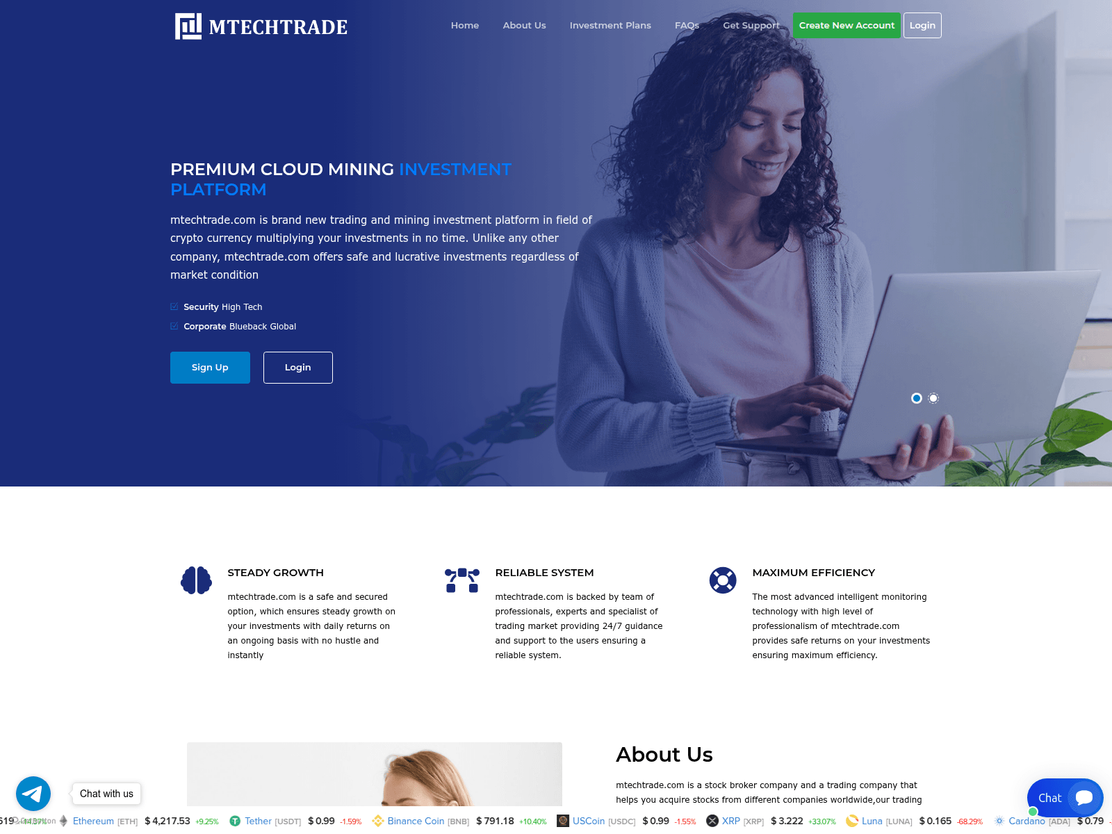 Screenshot of mtechtrade.com