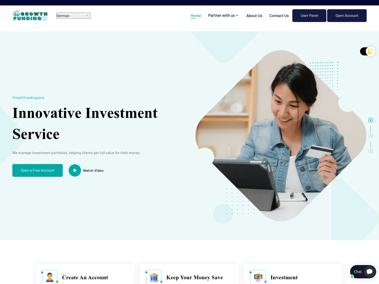 Screenshot of growthfundingzone.com