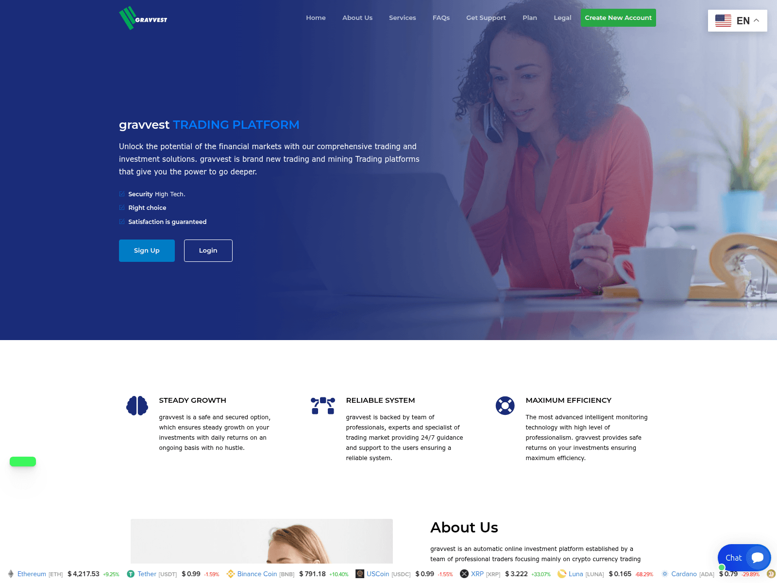 Screenshot of gravvest.xyz