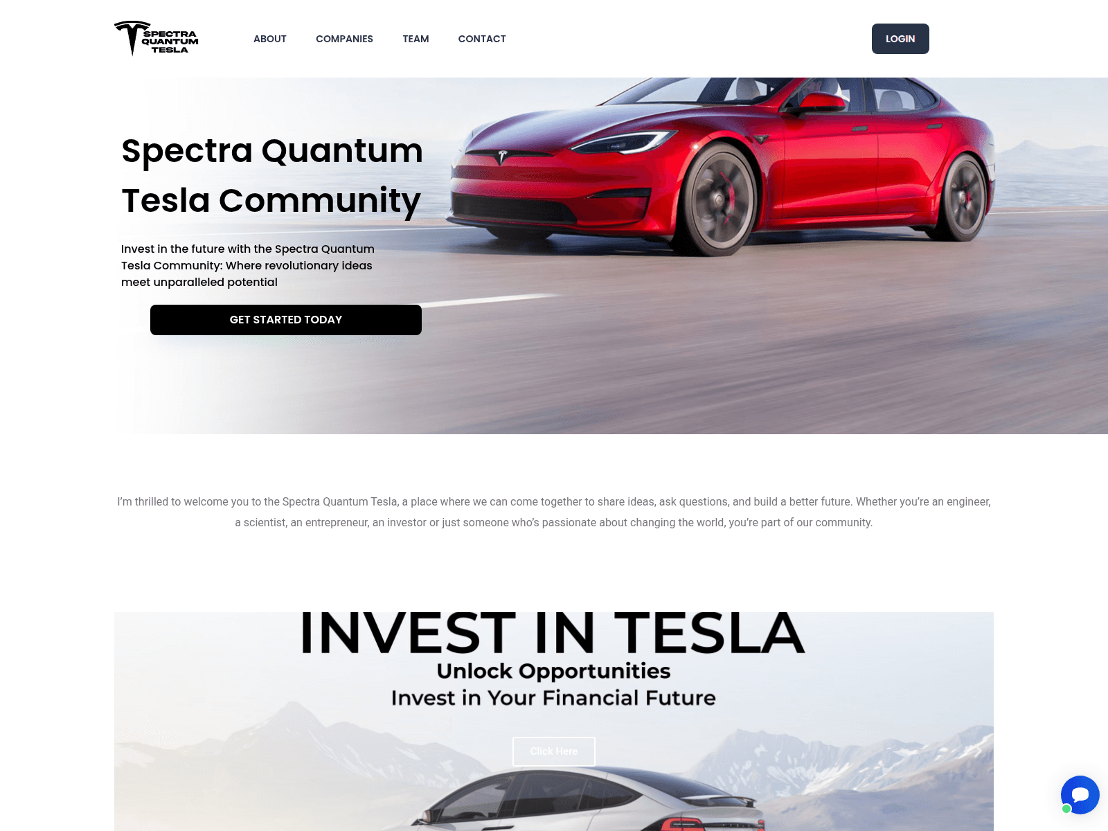Screenshot of spectraquantumstesla.com