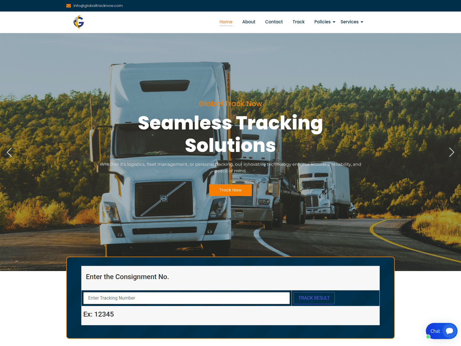 Screenshot of globaltracknow.com