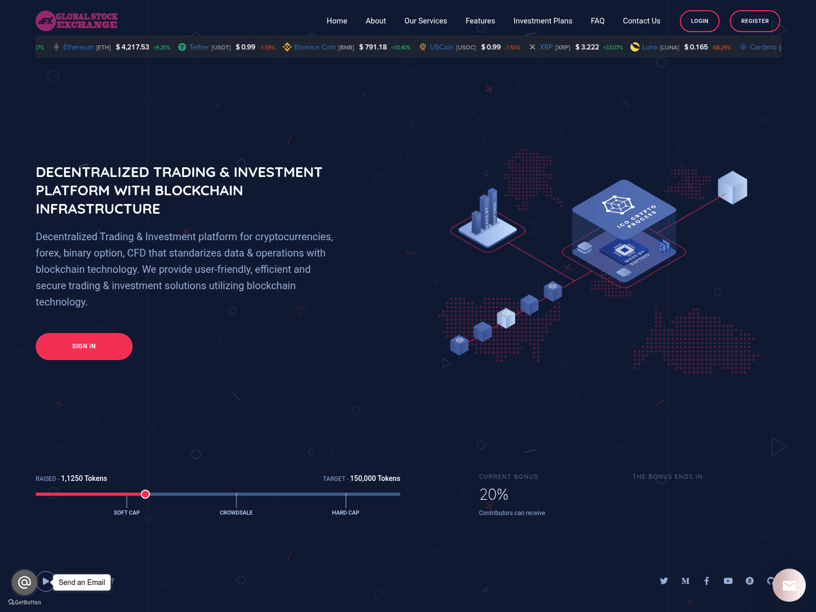 Screenshot of globalstocksexchange.com