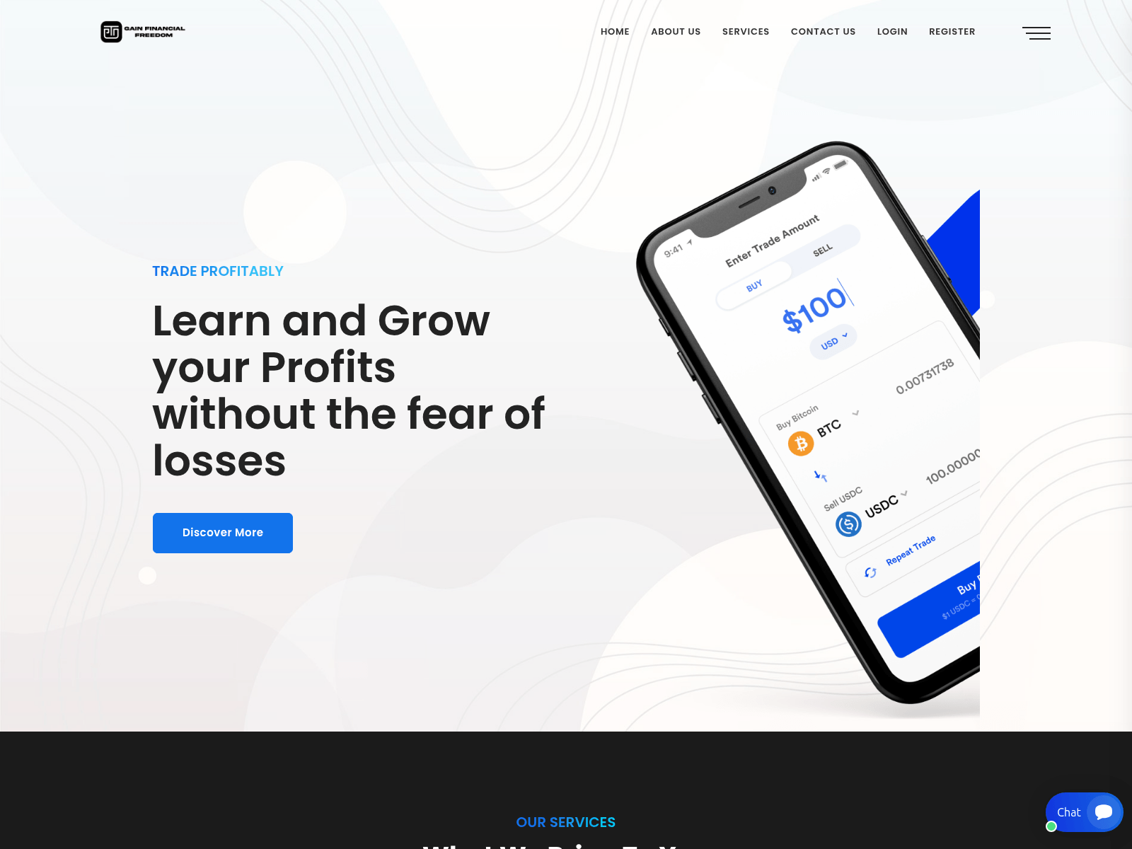 Screenshot of gainfinancialsfreedoms.com