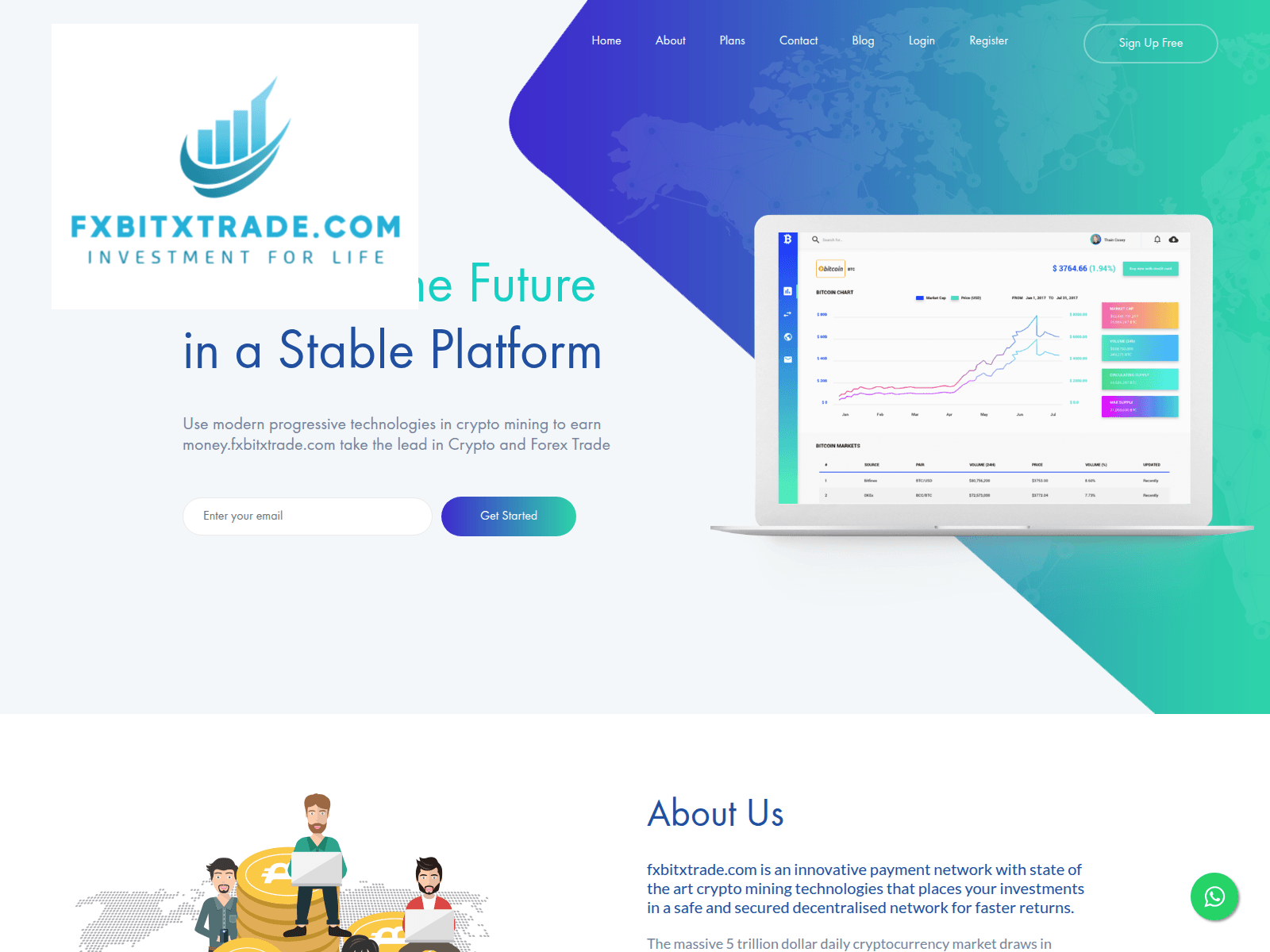 Screenshot of fxbitxtrade.com