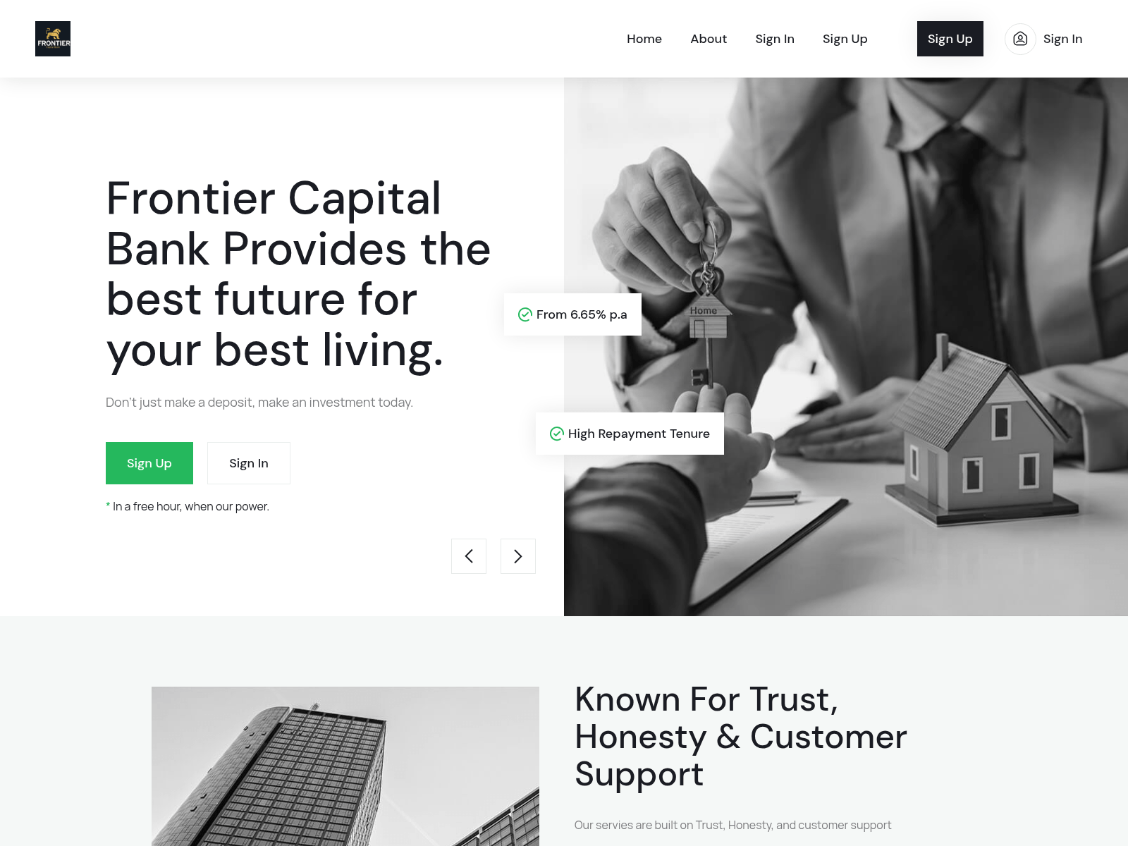 Screenshot of frontiercapitalbank.com