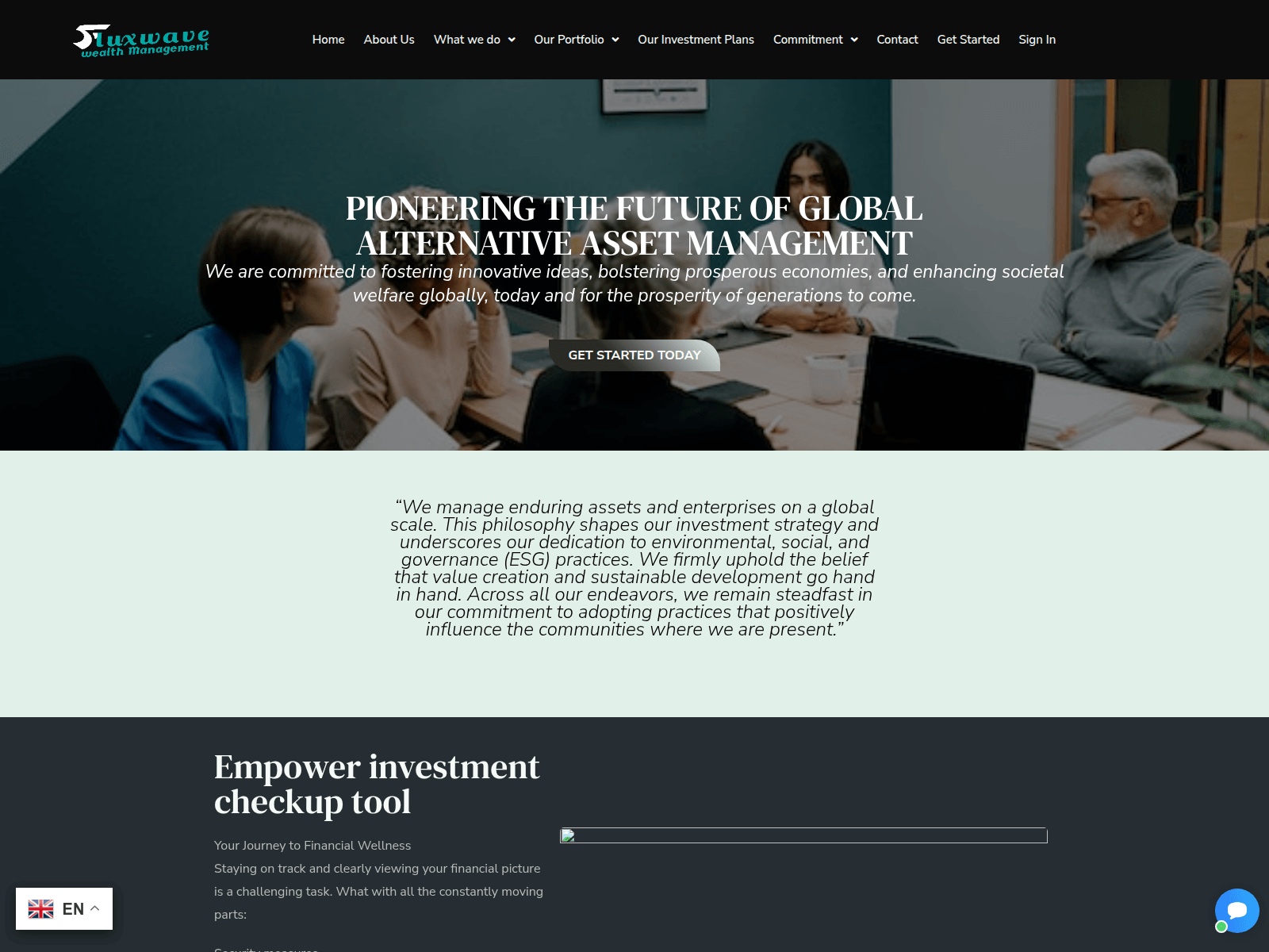 Screenshot of fluxwavewealthmanagements.com