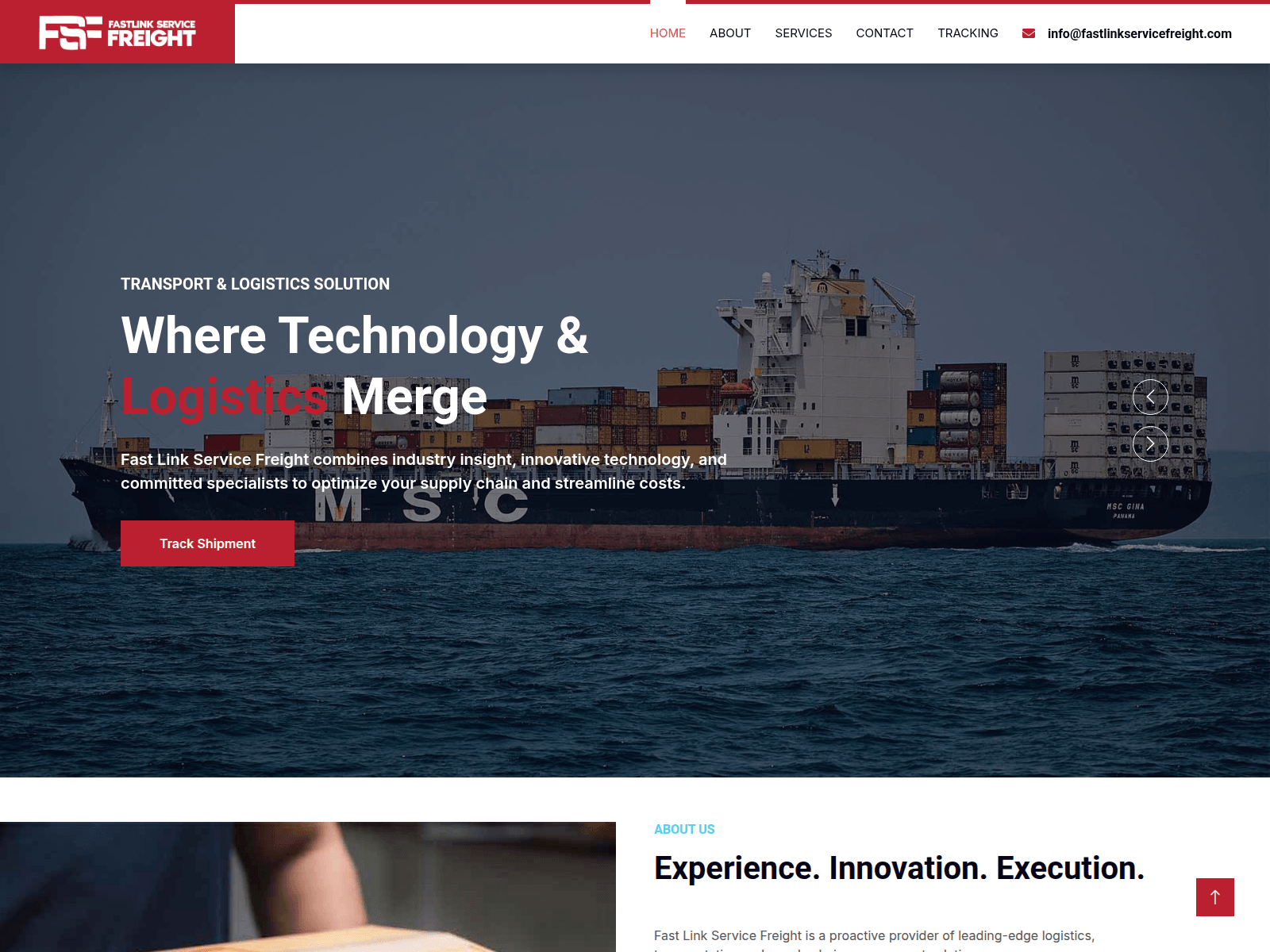Screenshot of fastlinkservicefreight.com
