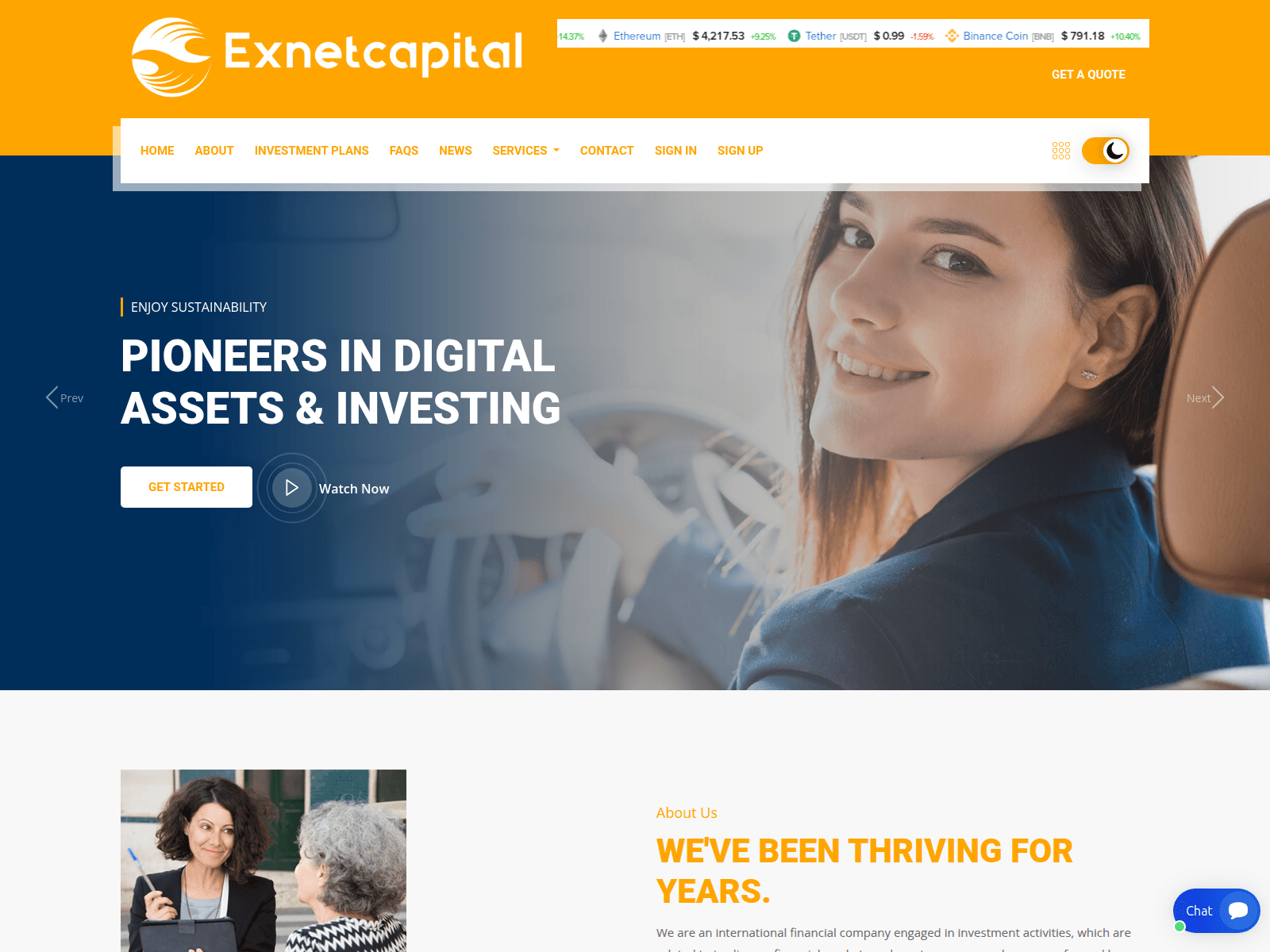 Screenshot of exnetcapital.com