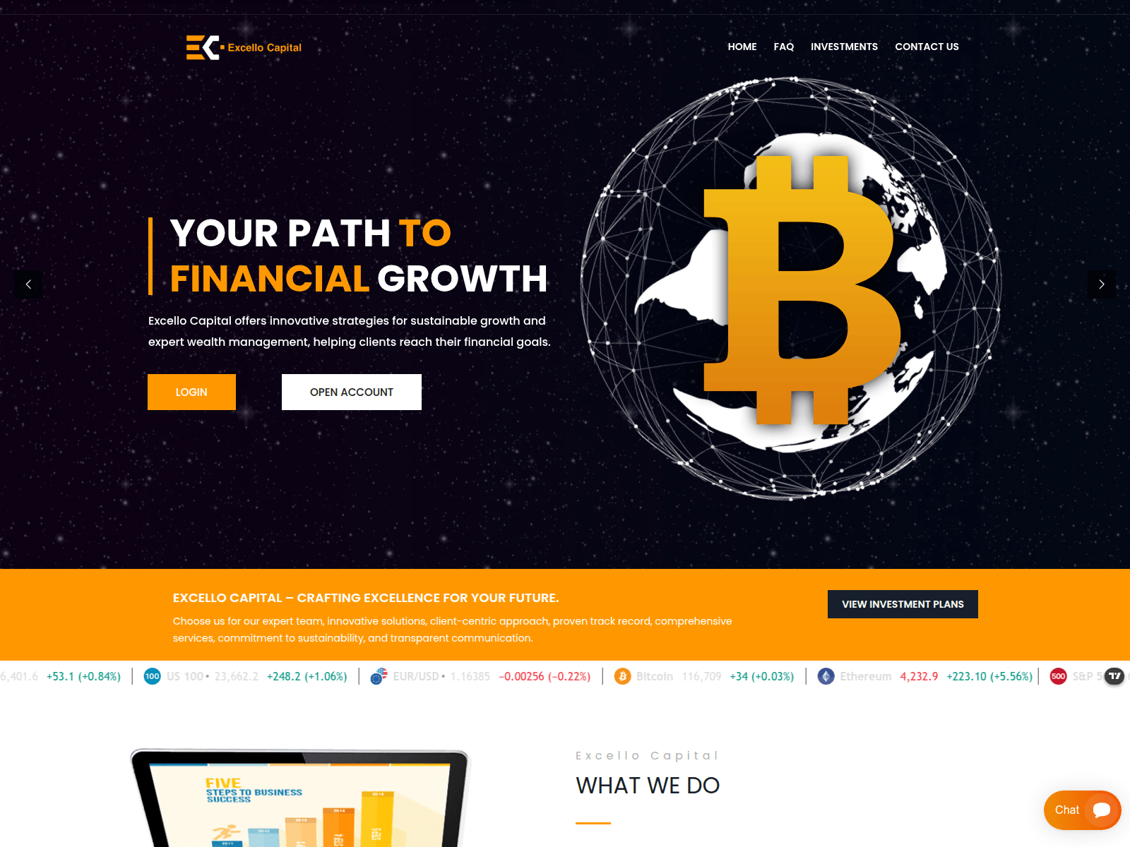 Screenshot of excellocapital.com