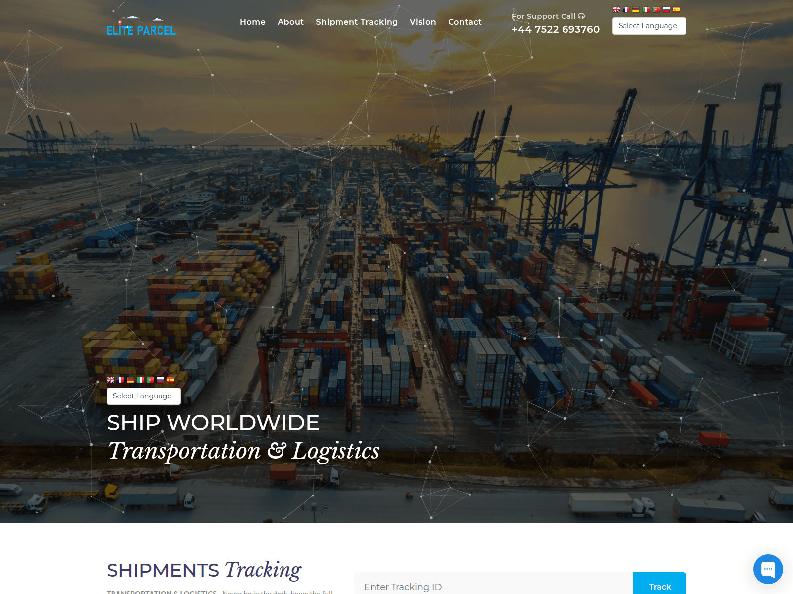 Screenshot of eliteparcelxpress.com