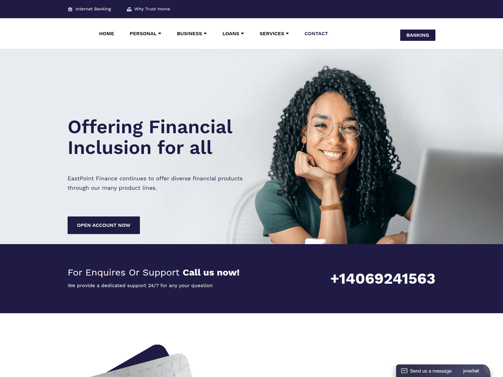 Screenshot of eastpointfinances.onnetw.com