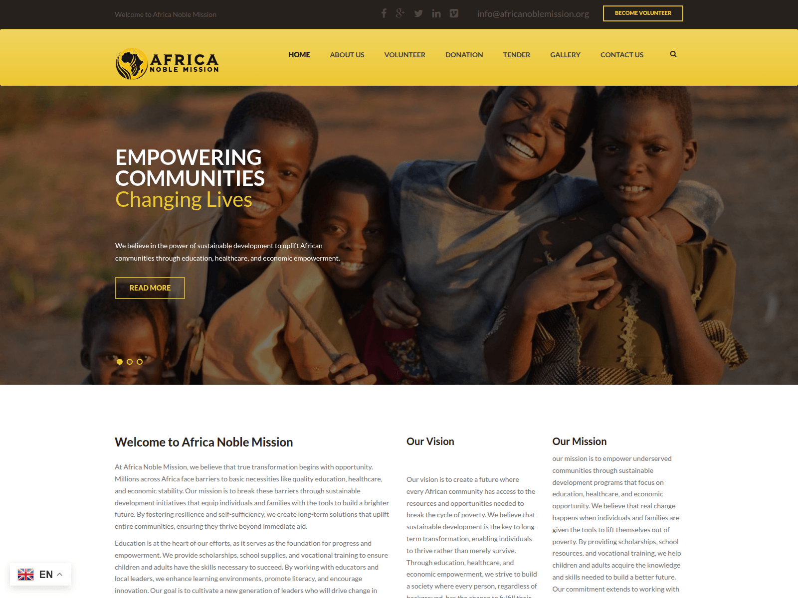 Screenshot of africanoblemission.org