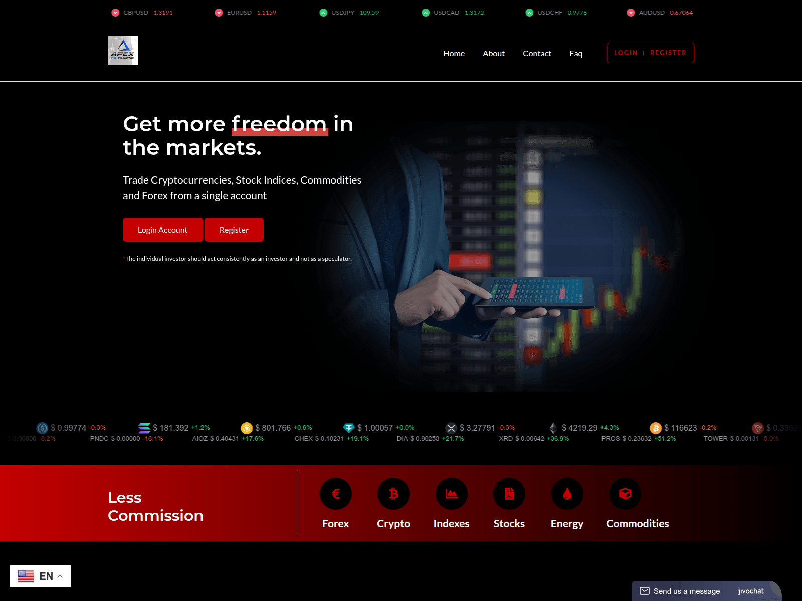 Screenshot of apexfxgroup.com