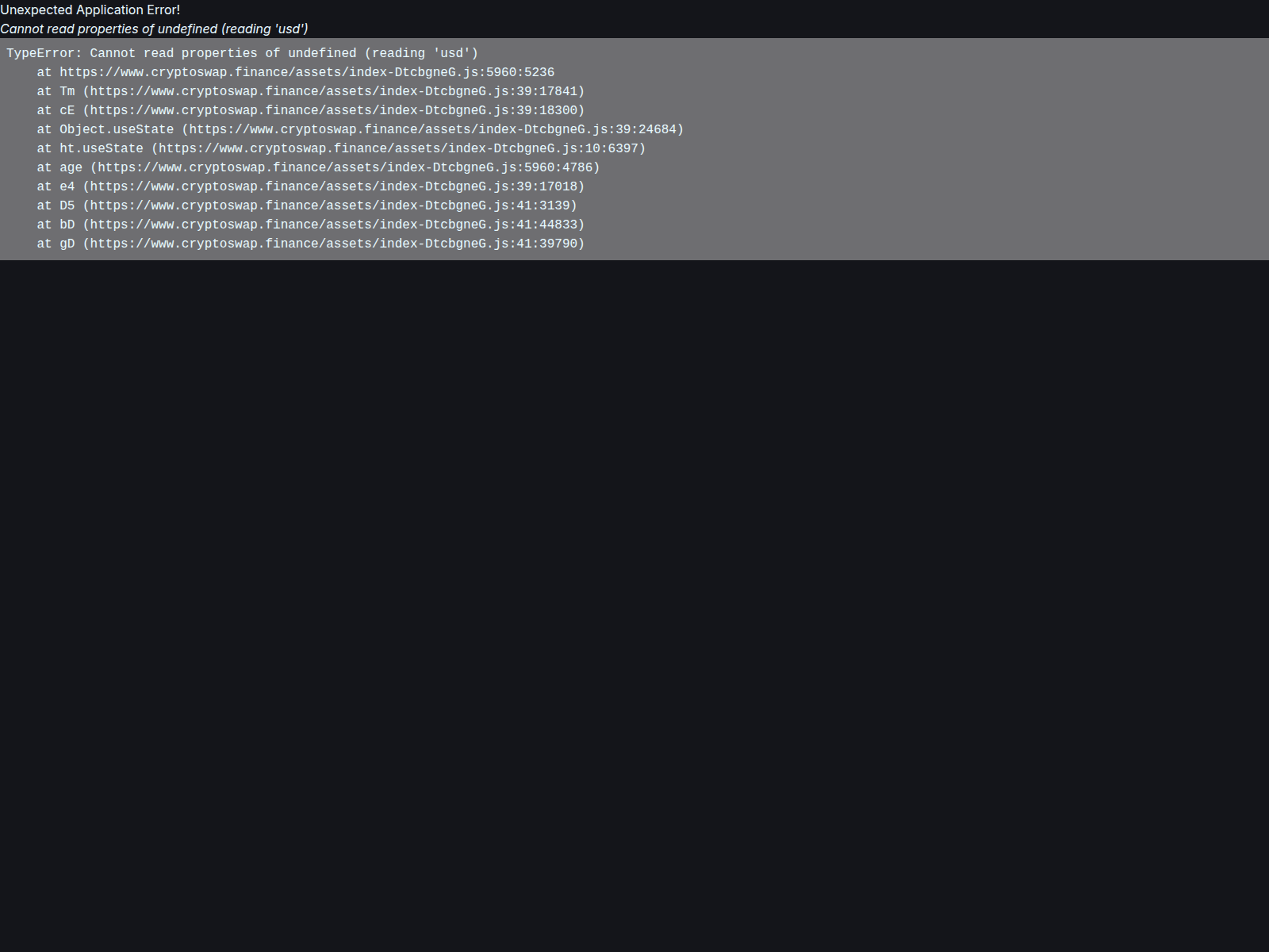 Screenshot of cryptoswap.finance