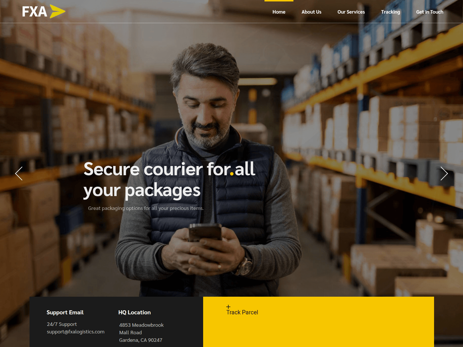 Screenshot of fxalogistics.com