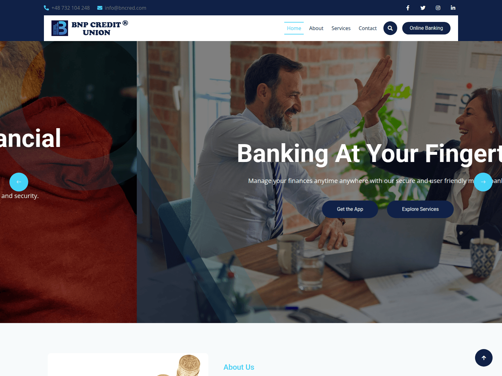 Screenshot of bncred.com