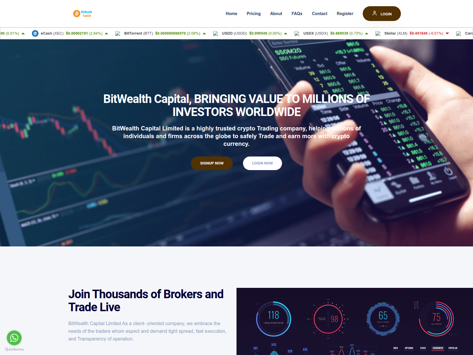 Screenshot of bitwcap.com