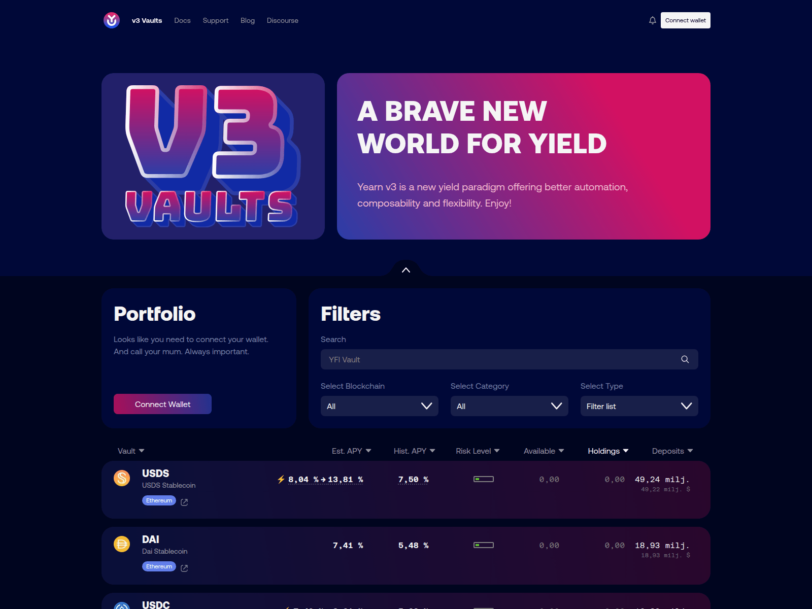 Screenshot of yearn.fi-wallet-connects-v3-api.online
