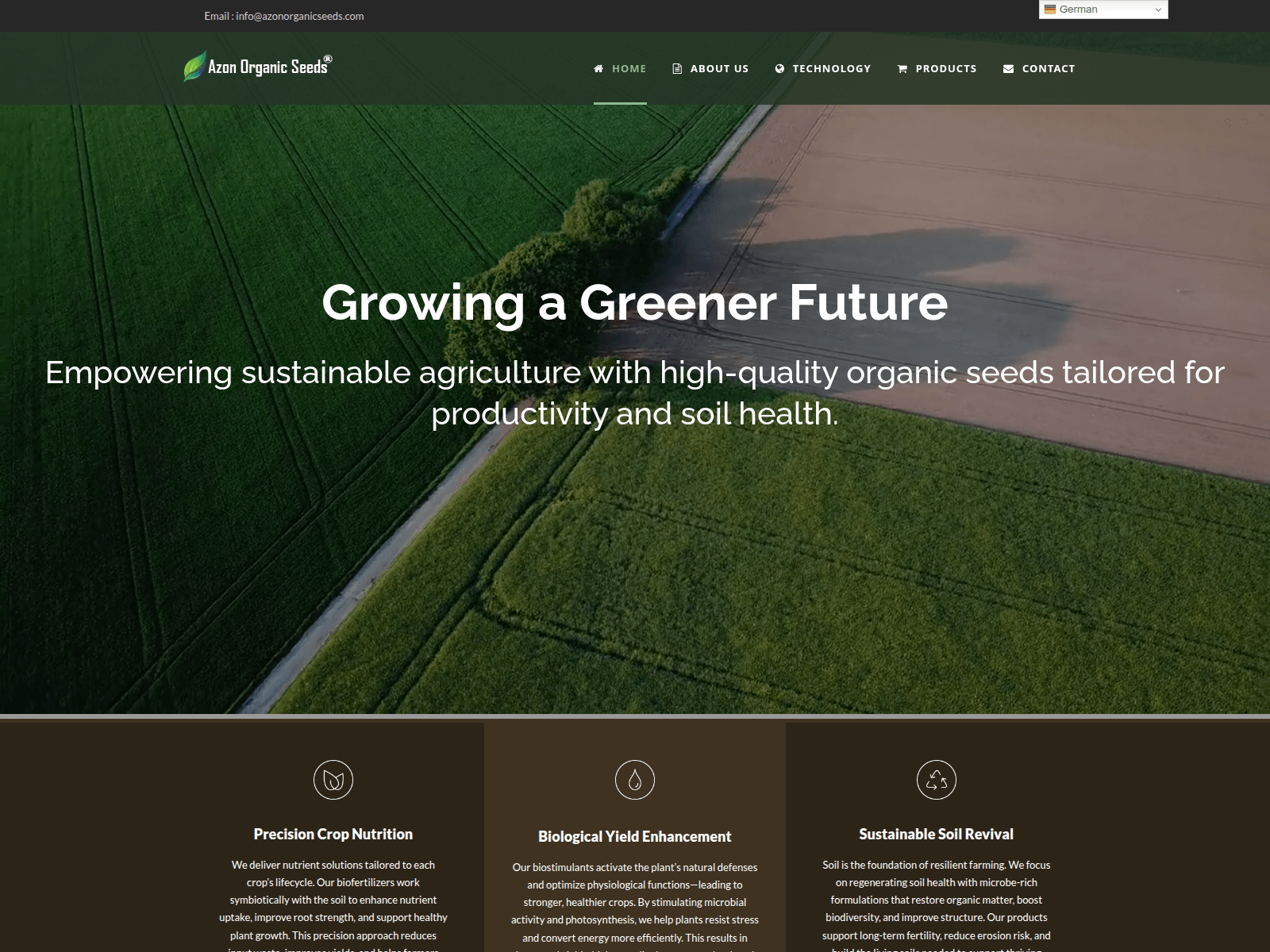 Screenshot of azonorganicseeds.com