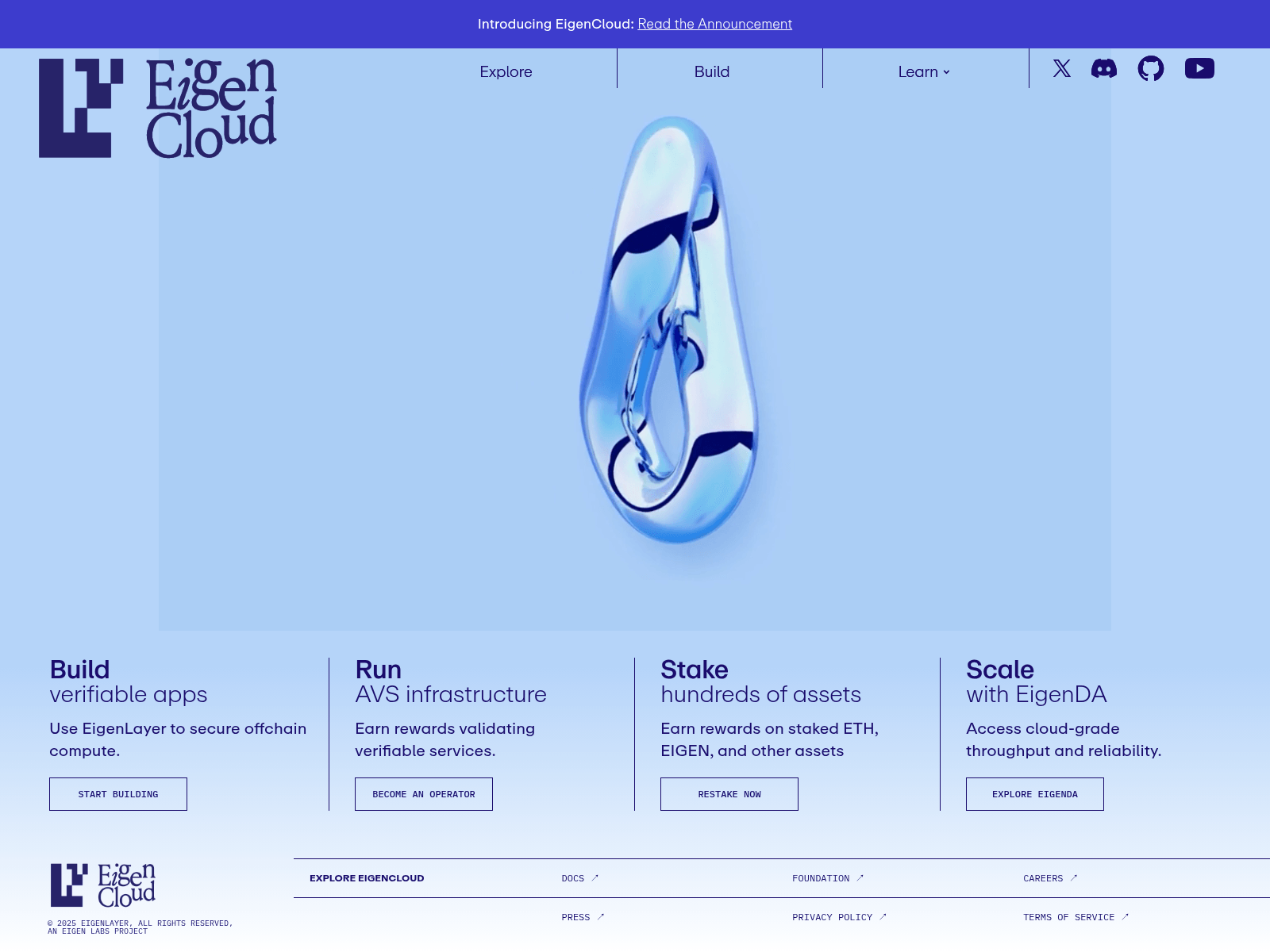 Screenshot of www.eigencloud.xyz