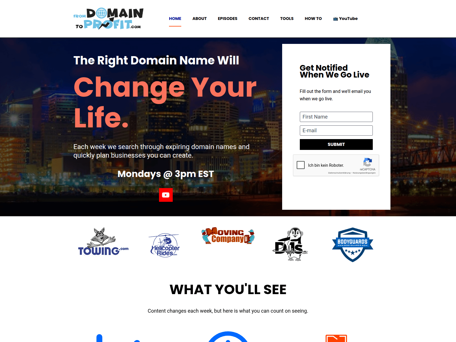 Screenshot of fromdomaintoprofit.com