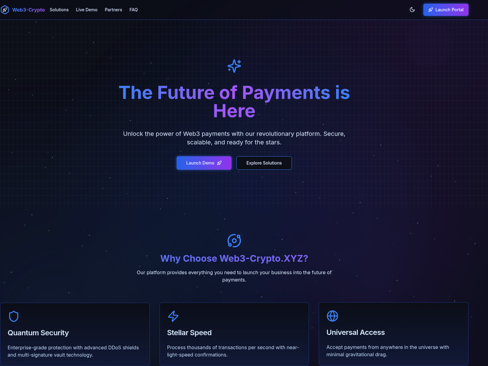 Screenshot of web3-crypto.xyz