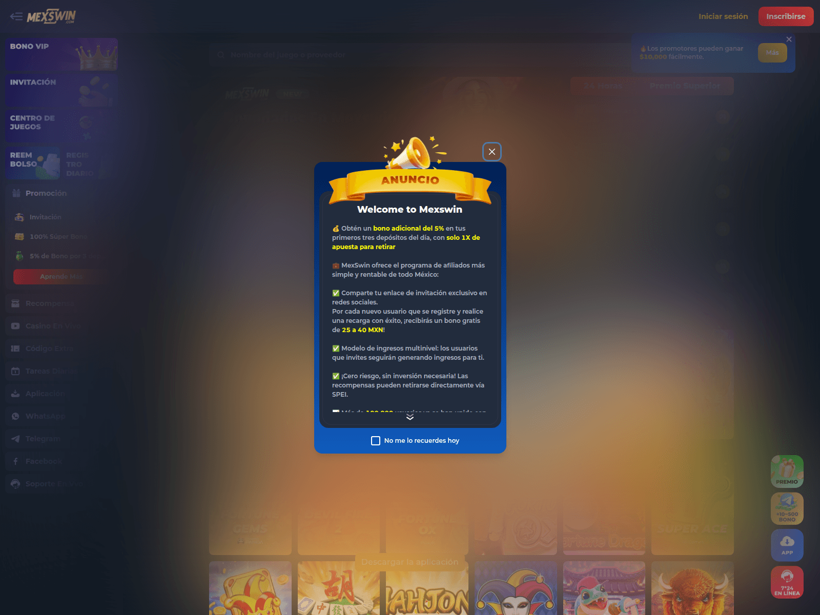Screenshot of mexswin2b.top