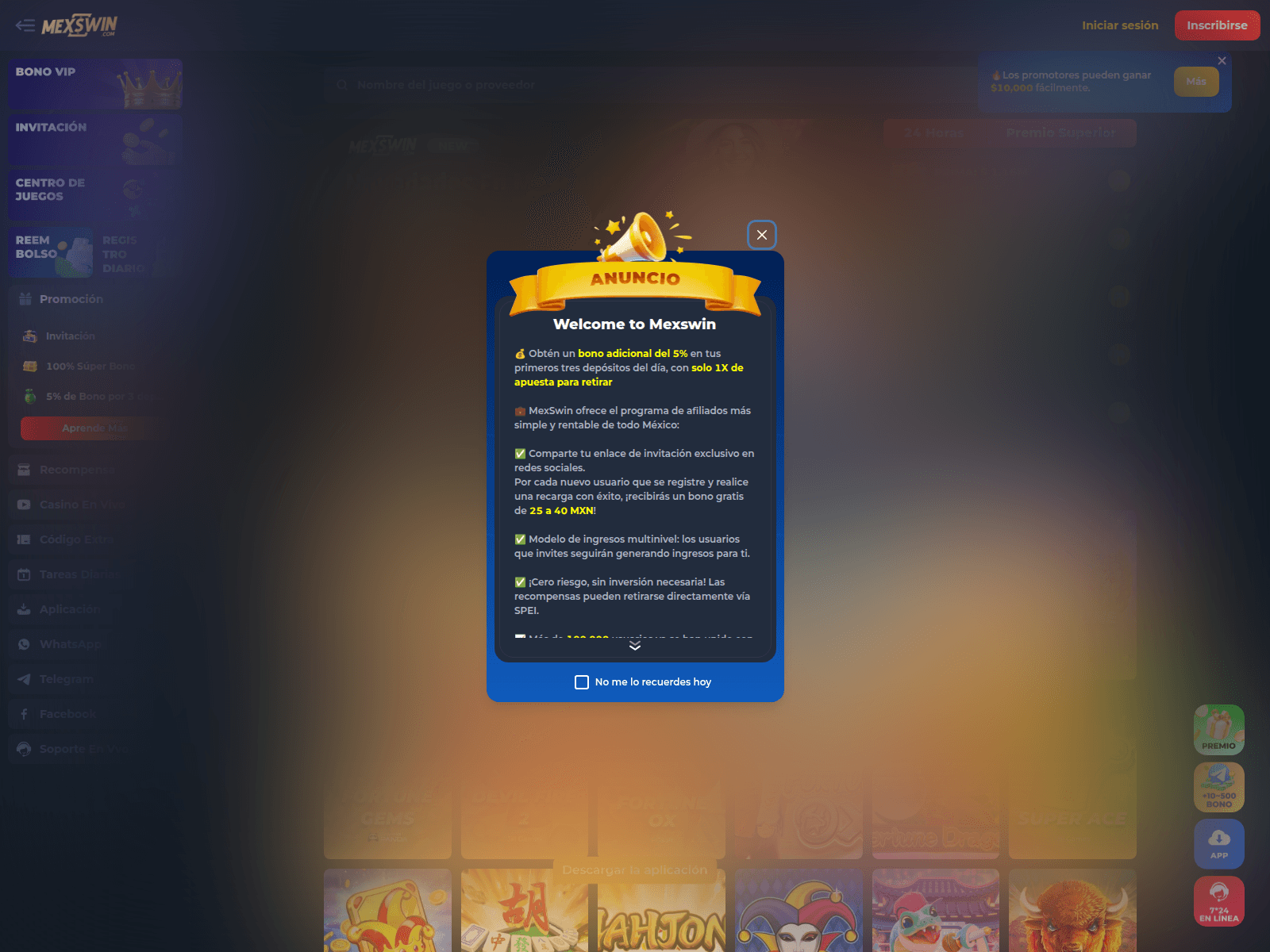 Screenshot of mexswinf.top
