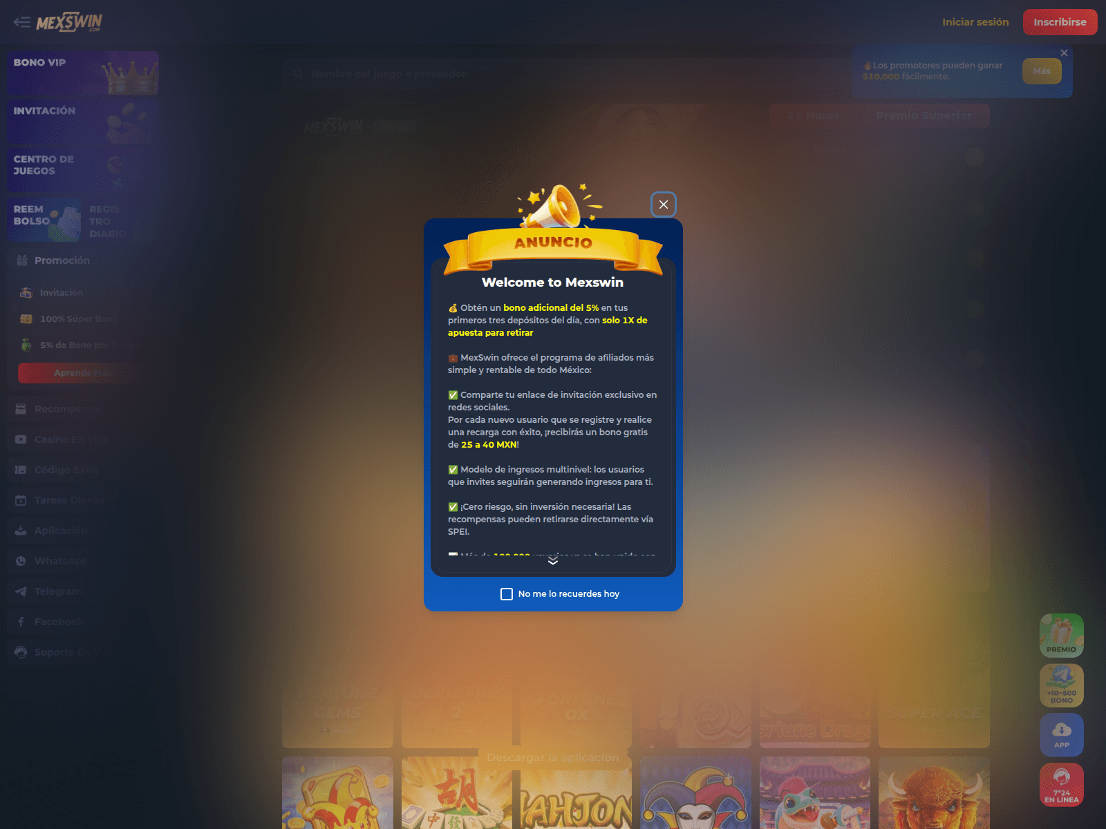 Screenshot of mexswing.top