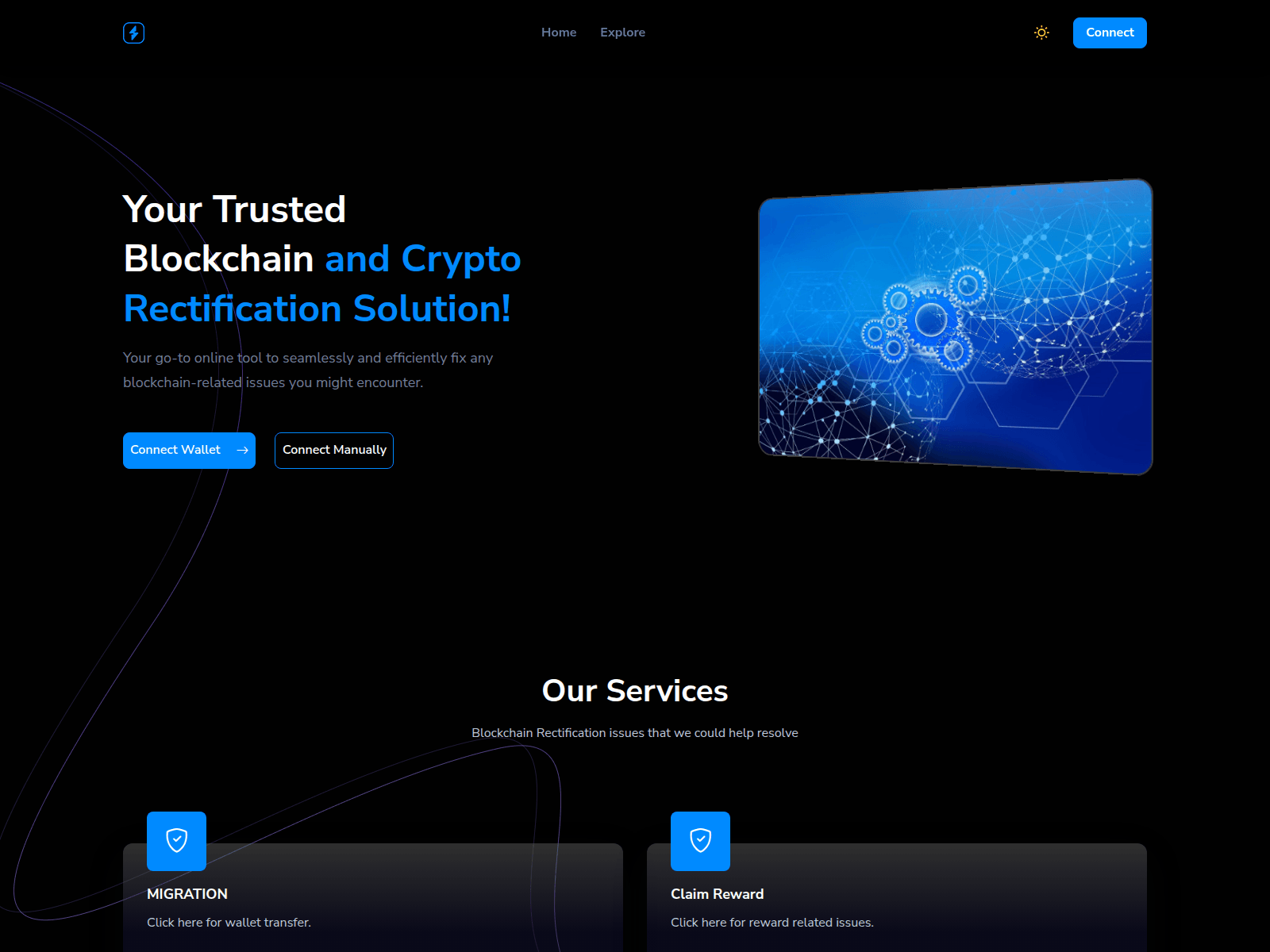 Screenshot of multiresolvechain.firebaseapp.com